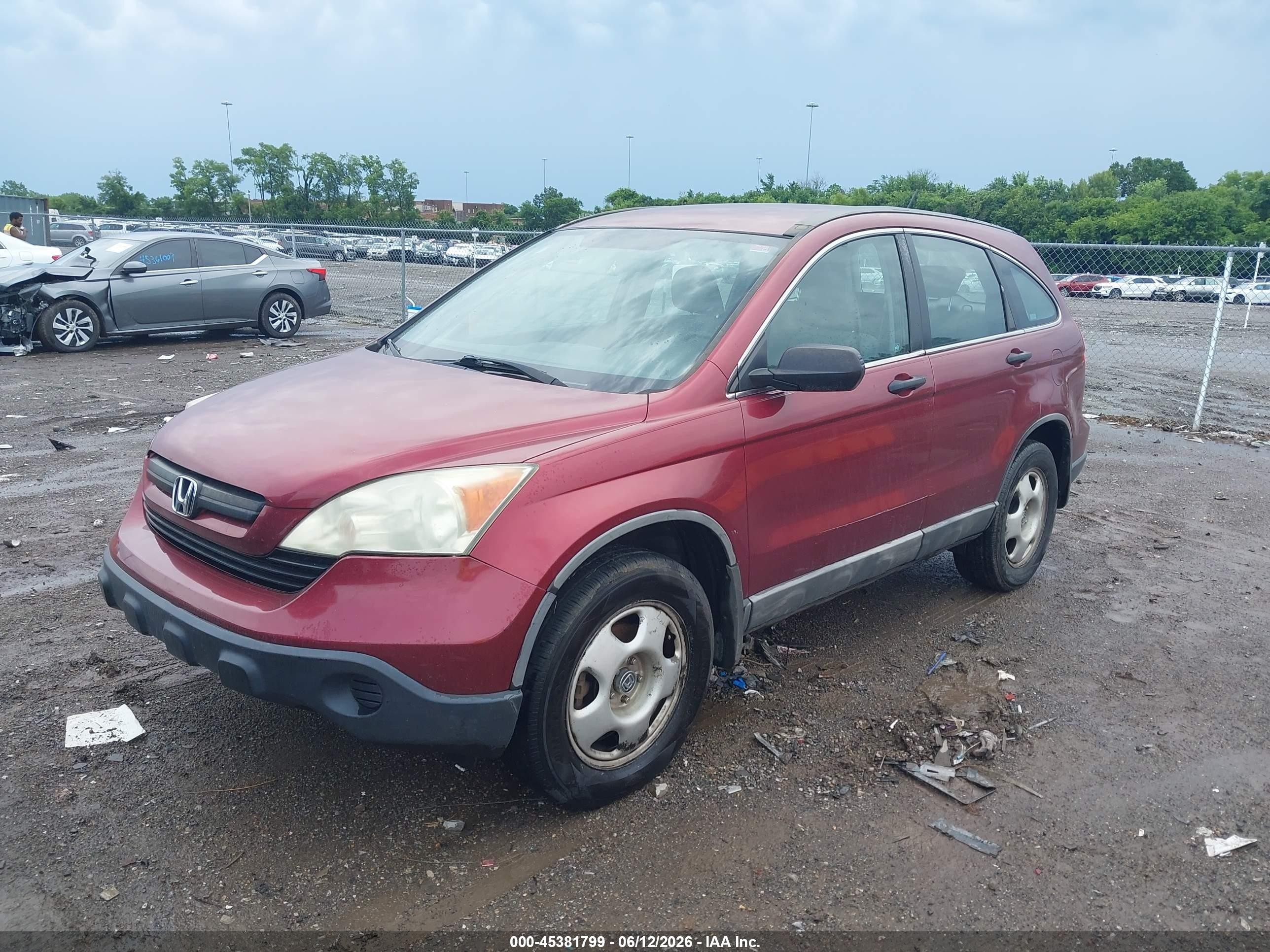 2008 Honda Cr-v Lx Red vin: 3CZRE38388G702898