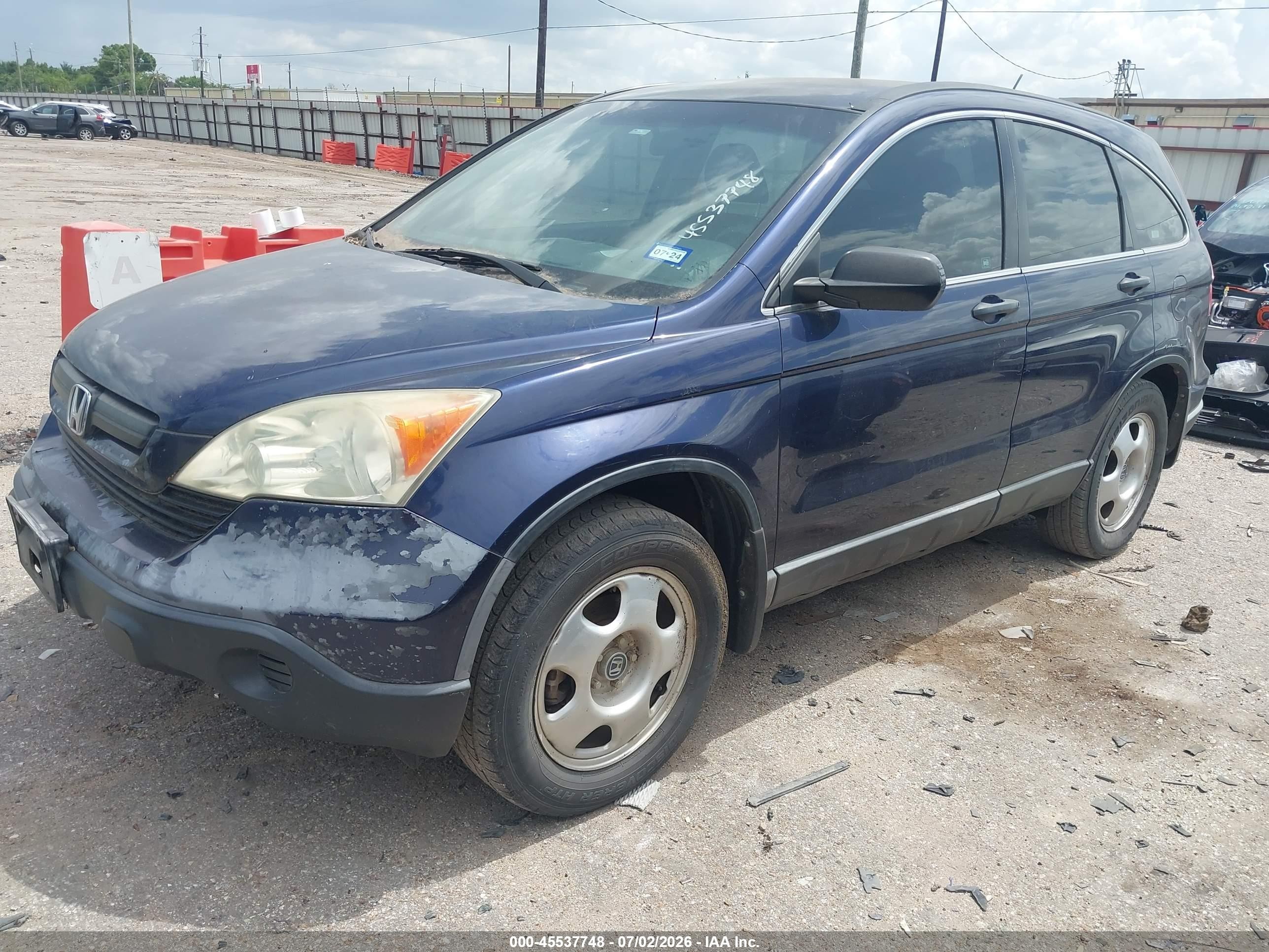 2008 Honda Cr-v Lx Blue vin: 3CZRE38388G709320