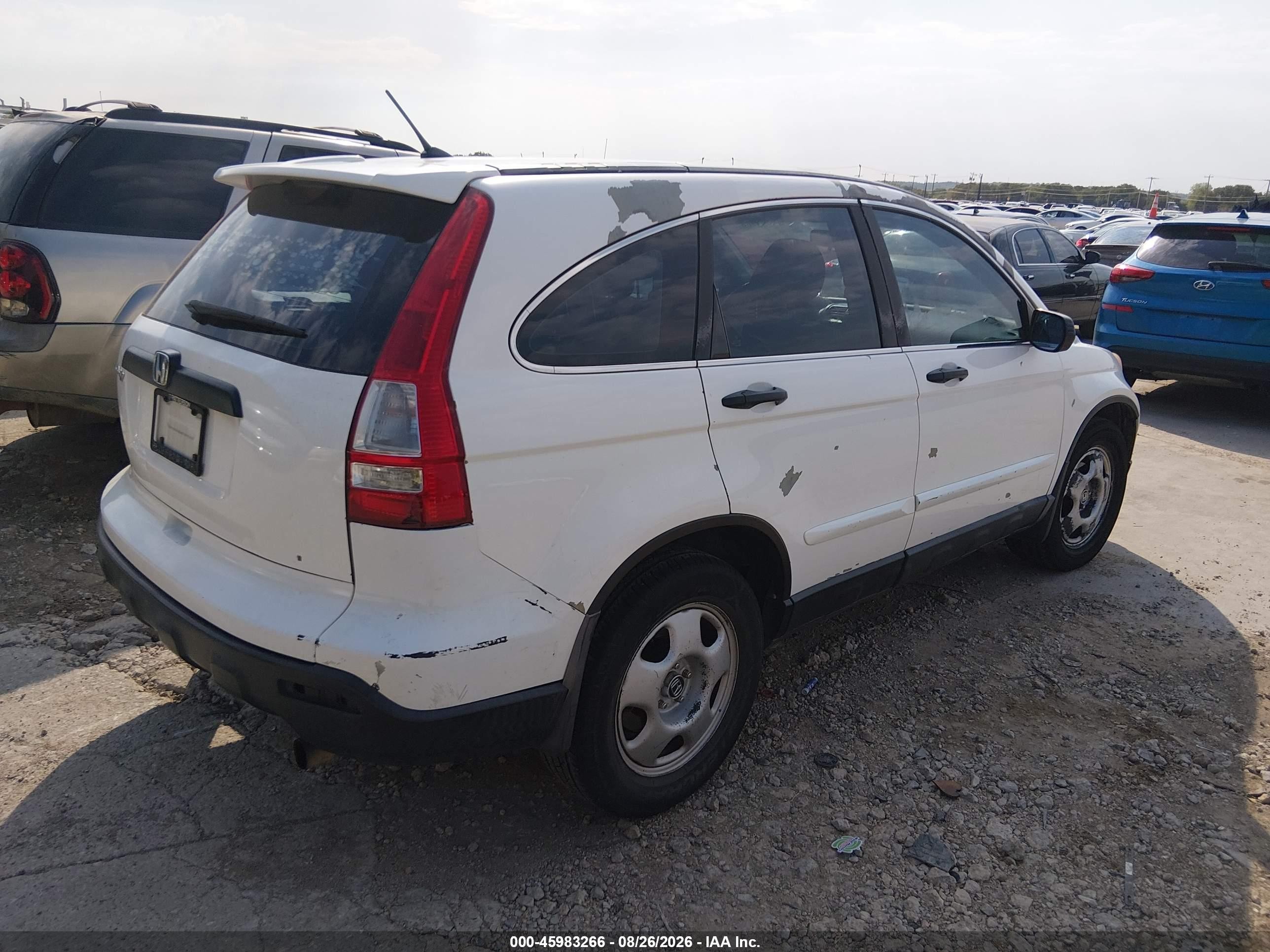 2009 Honda Cr-v Lx White vin: 3CZRE38389G708735