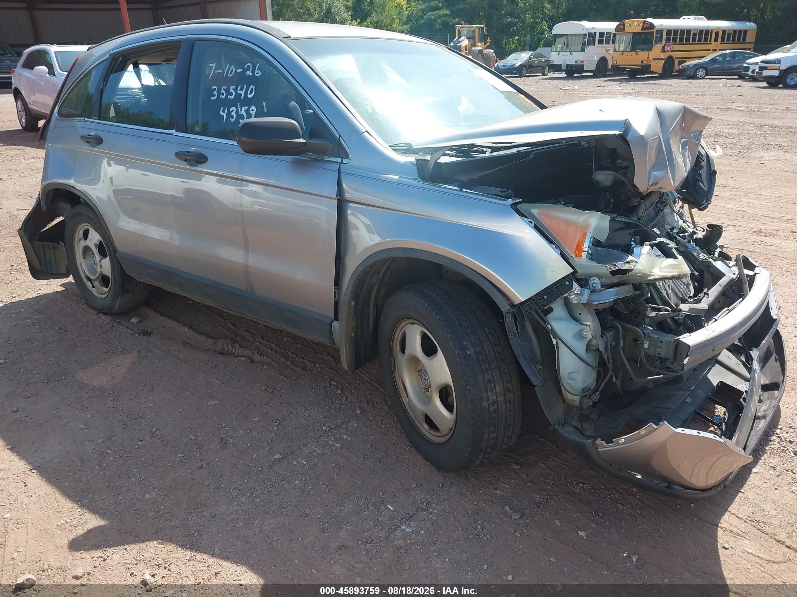 2008 Honda Cr-v Lx Silver vin: 3CZRE383X8G704359