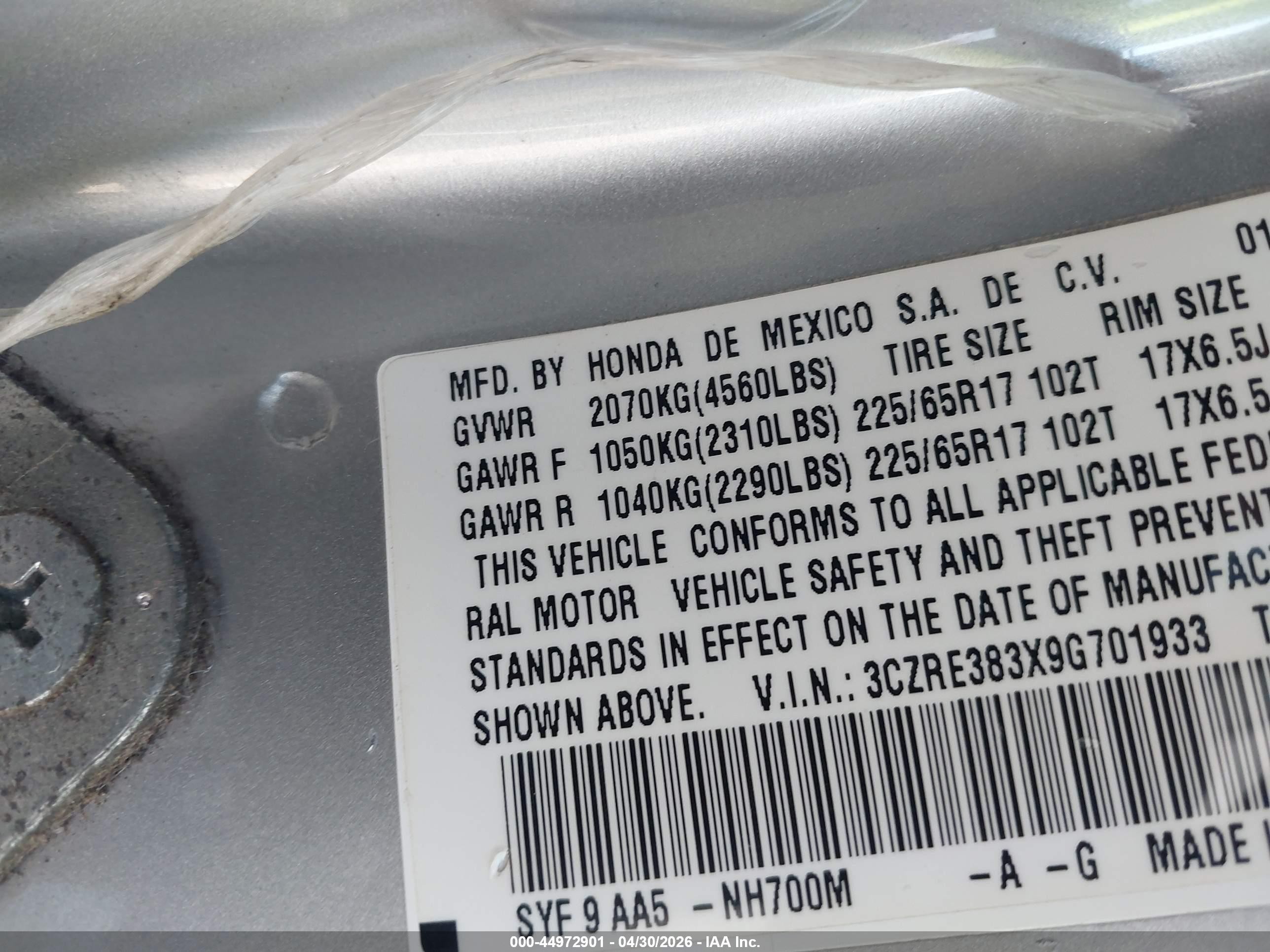 2009 Honda Cr-v Lx Silver vin: 3CZRE383X9G701933