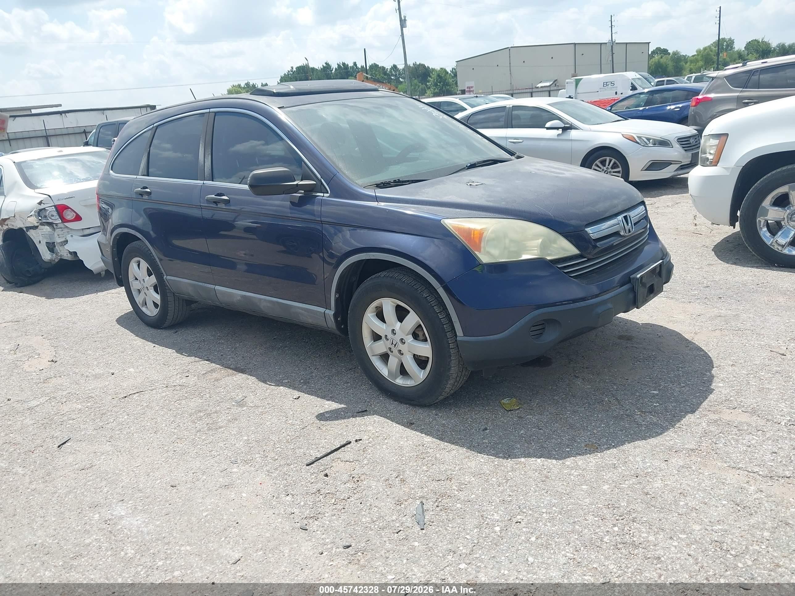 2008 Honda Cr-v Ex Blue vin: 3CZRE38528G702669