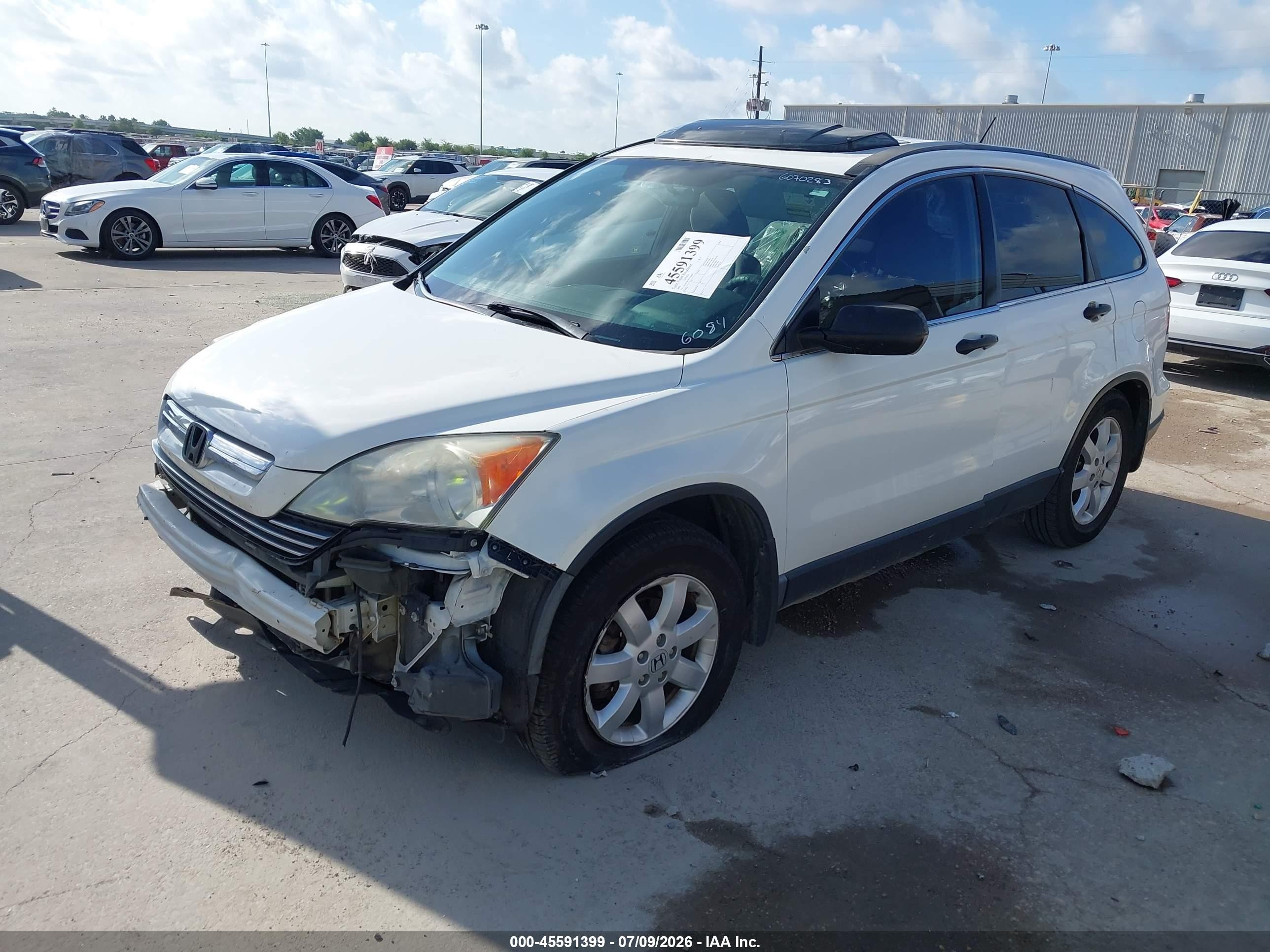 2009 Honda Cr-v Ex White vin: 3CZRE38539G706084