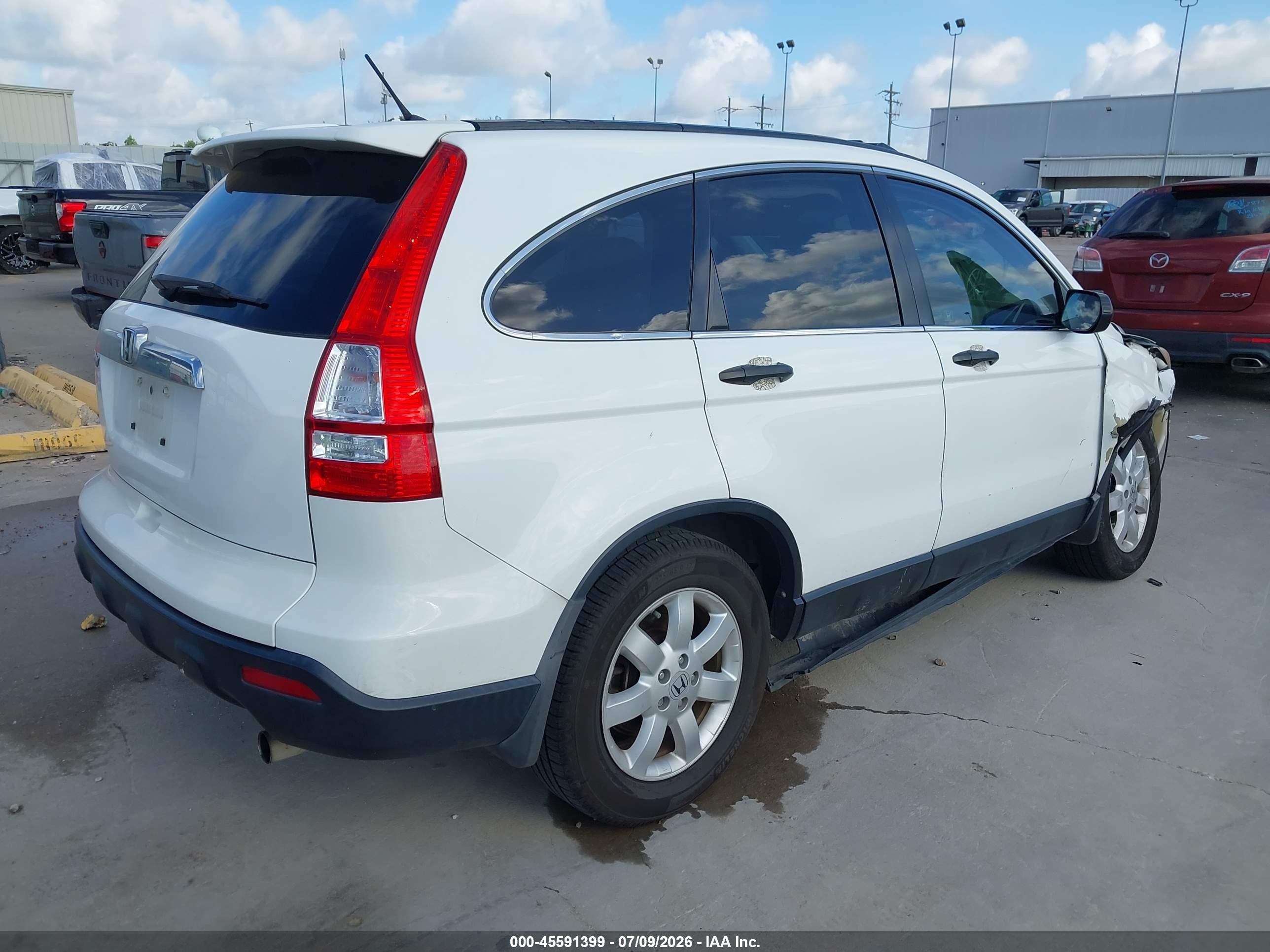 2009 Honda Cr-v Ex White vin: 3CZRE38539G706084