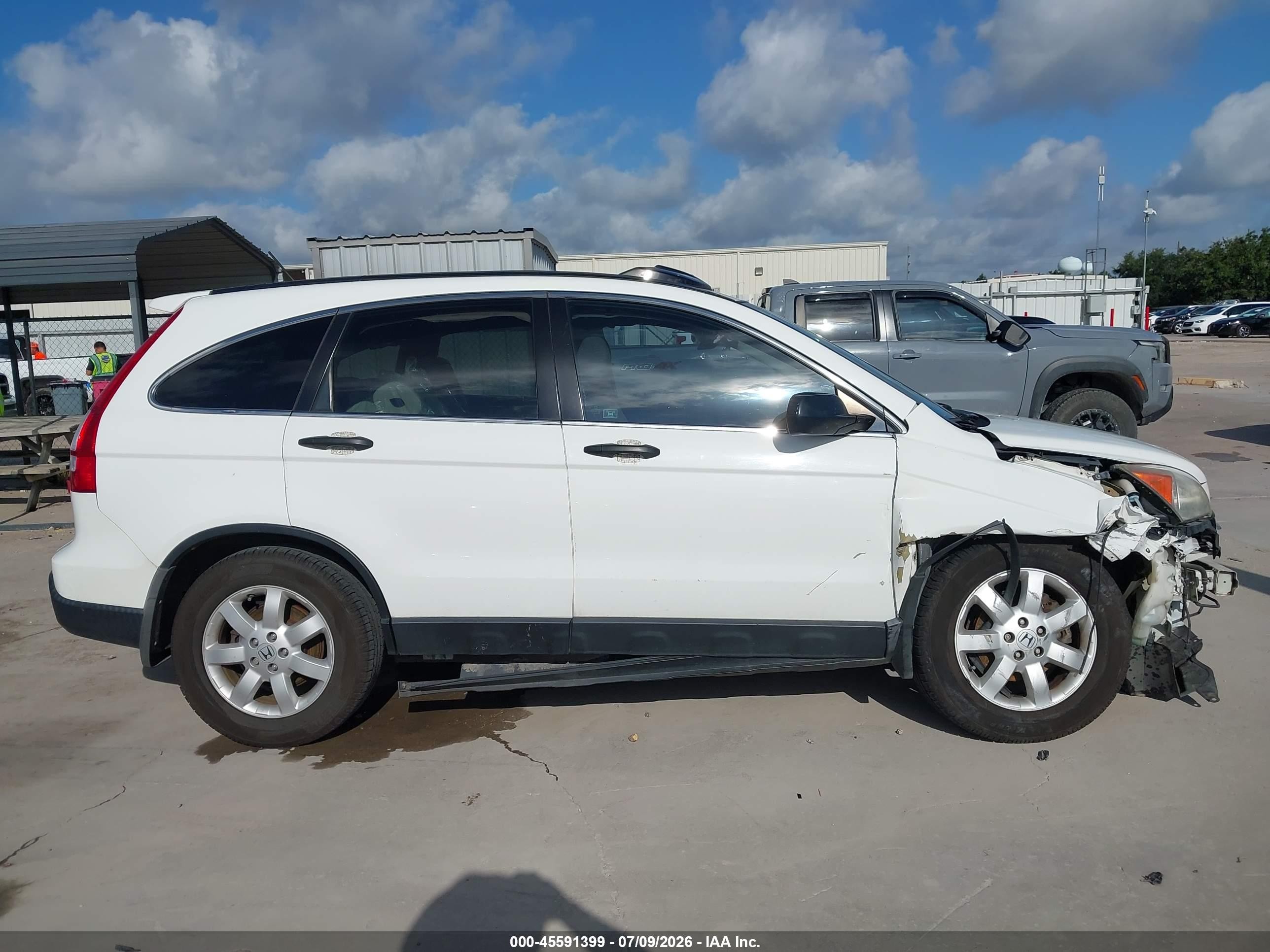 2009 Honda Cr-v Ex White vin: 3CZRE38539G706084