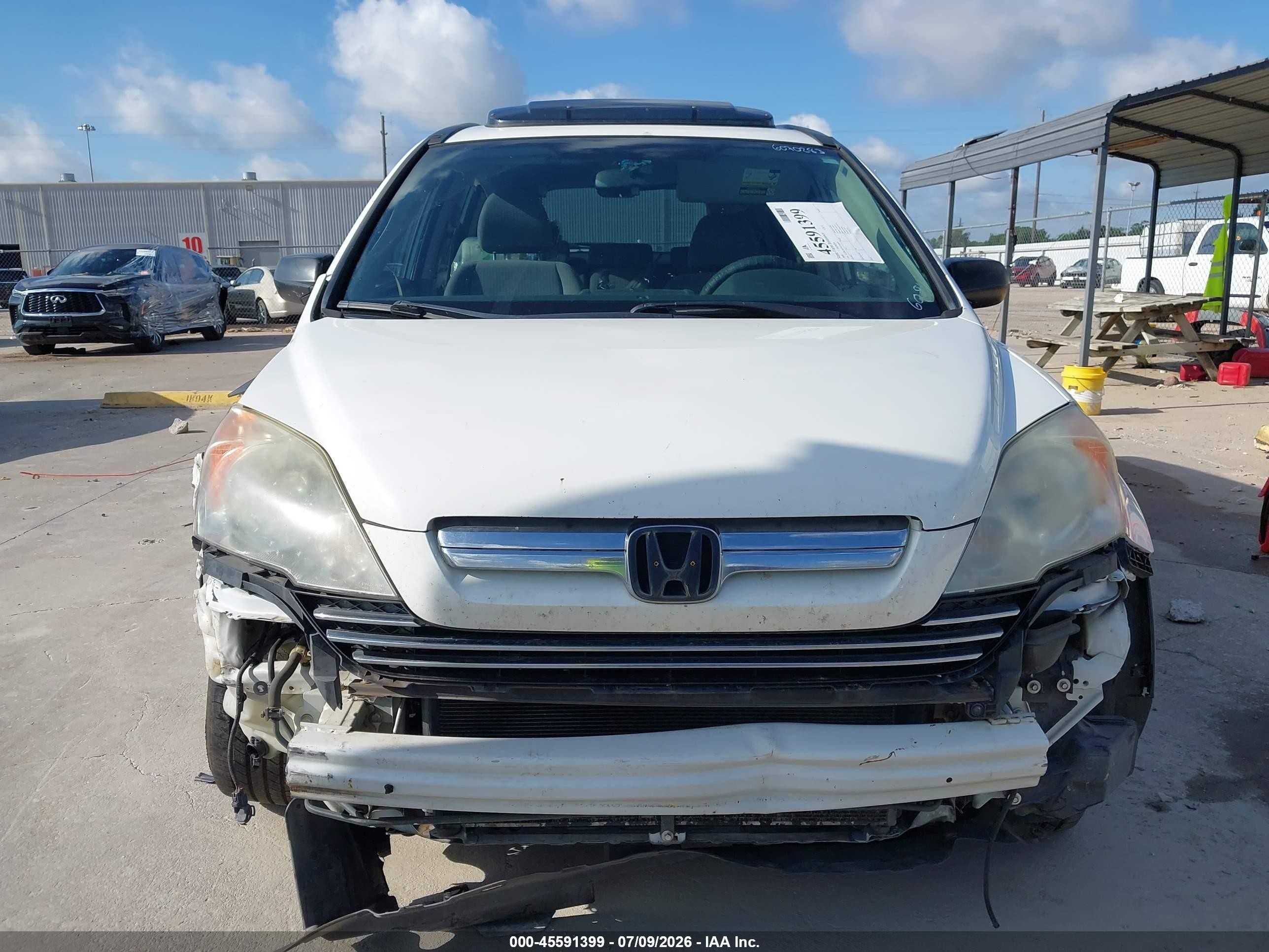 2009 Honda Cr-v Ex White vin: 3CZRE38539G706084