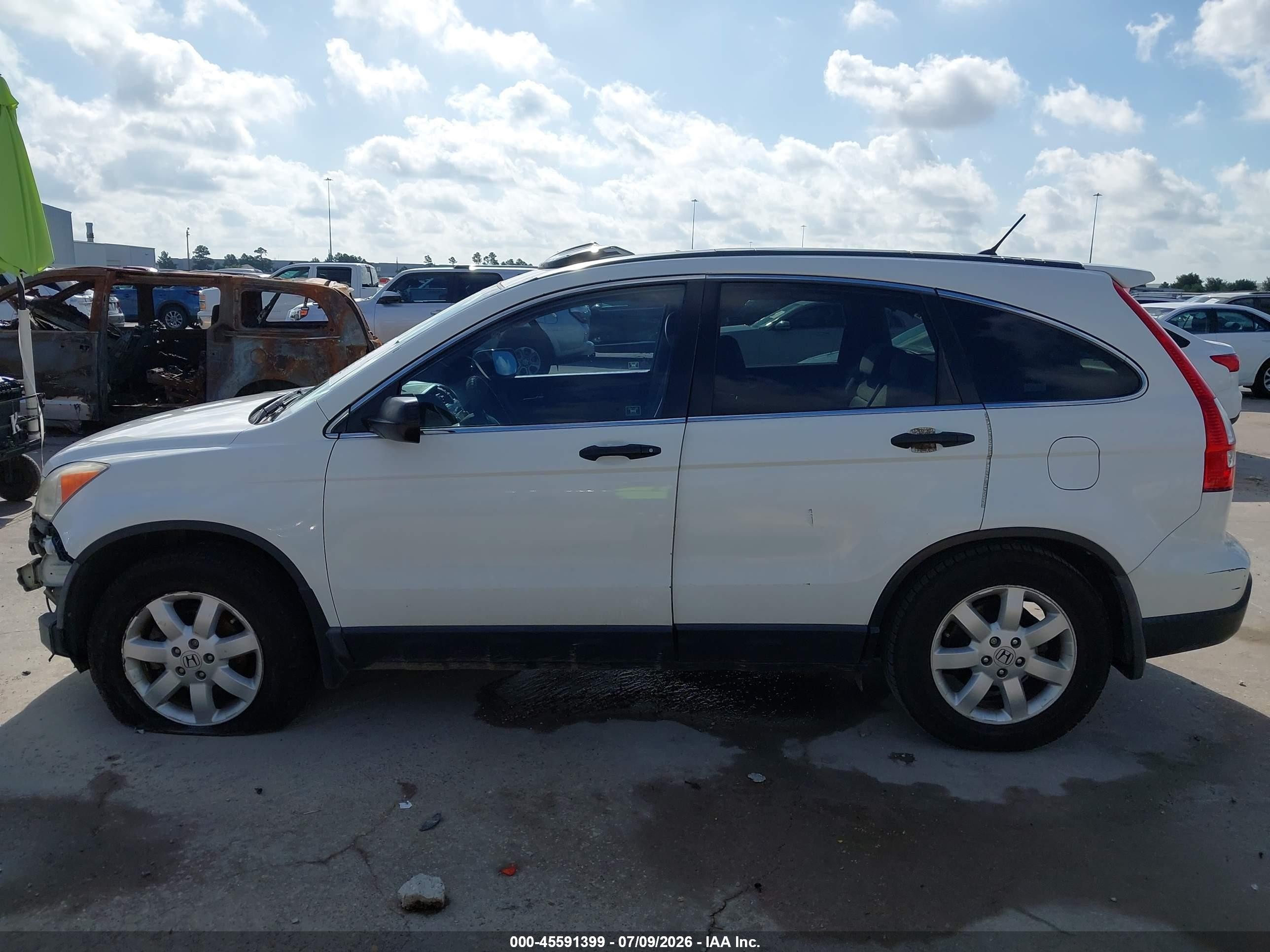 2009 Honda Cr-v Ex White vin: 3CZRE38539G706084