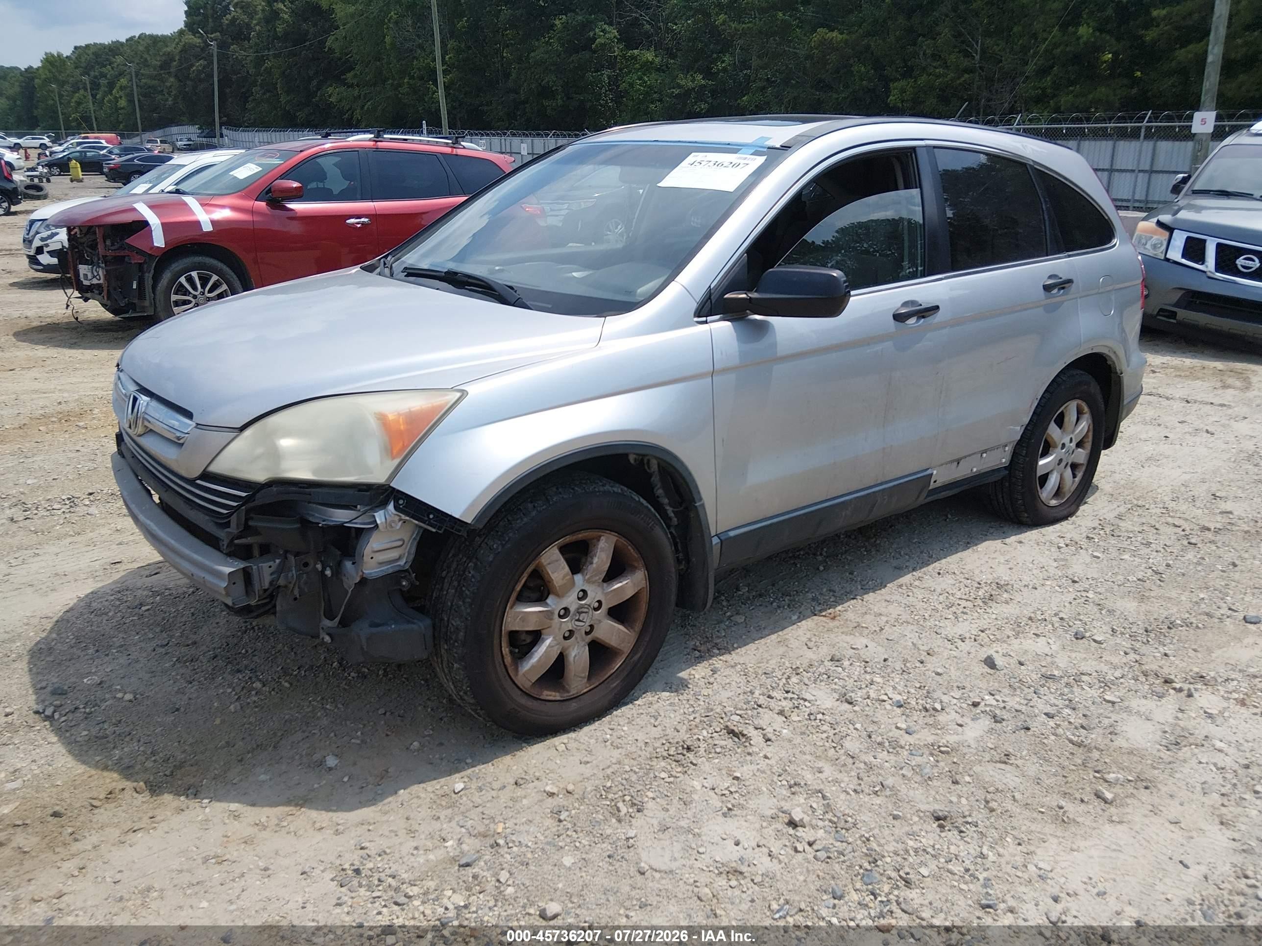 2009 Honda Cr-v Ex Silver vin: 3CZRE38599G700743