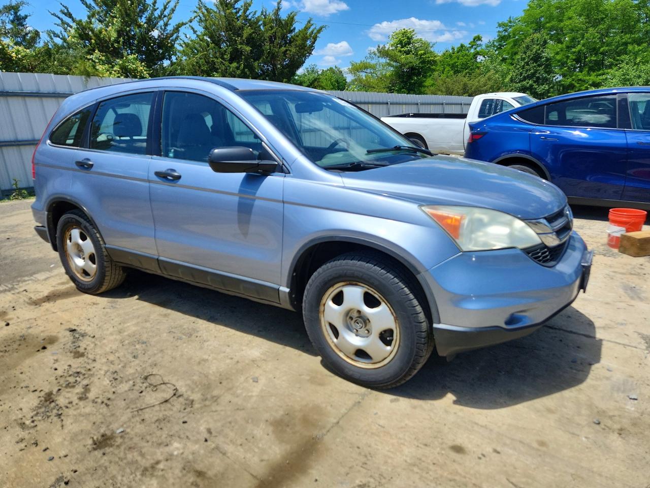 2010 Honda Cr-v Lx Blue vin: 3CZRE3H38AG705371