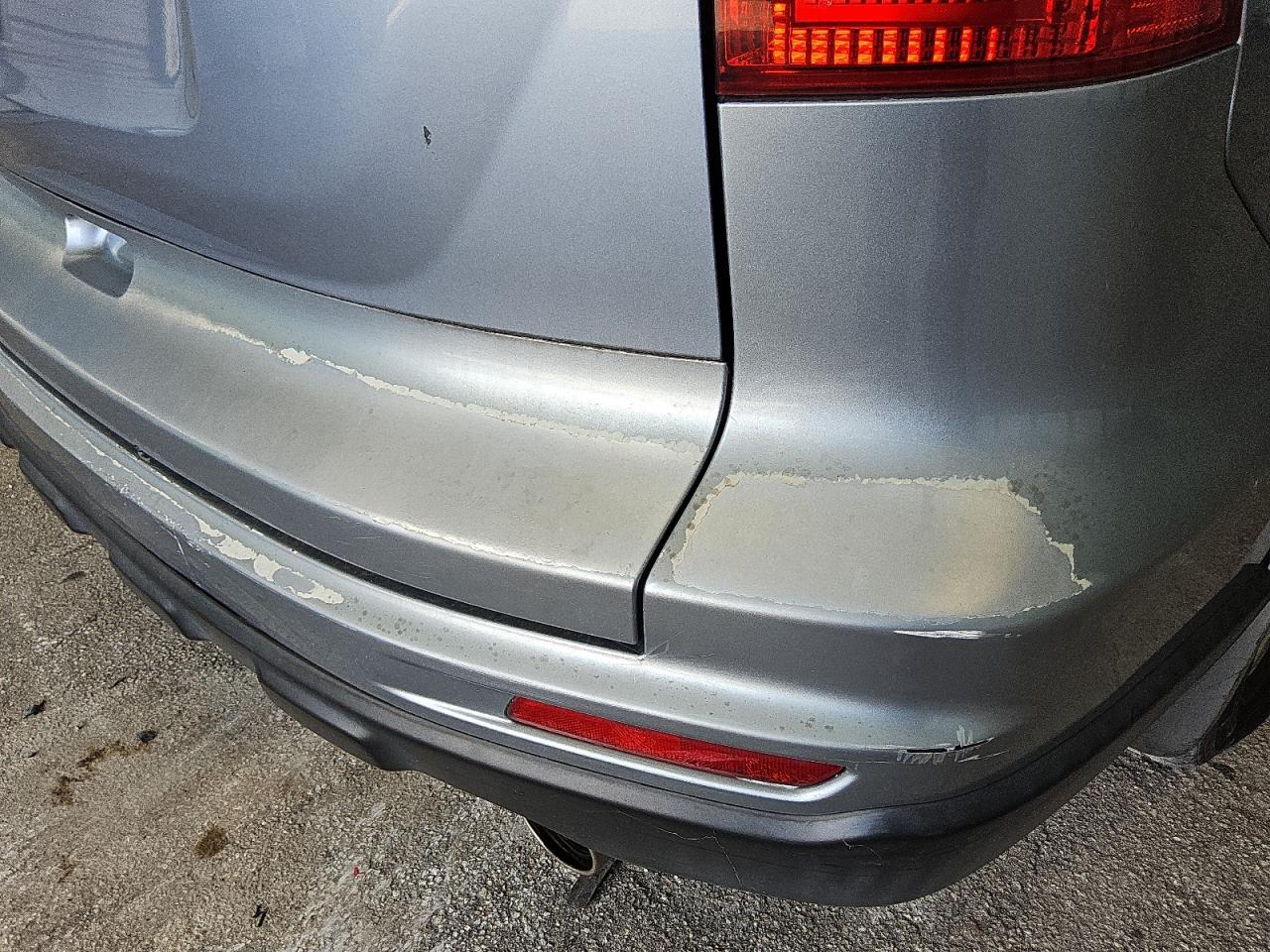 2011 Honda Cr-v Lx Blue vin: 3CZRE3H39BG702741 Damage: Rear Bumper, Peeling, 6 To 7 Inches