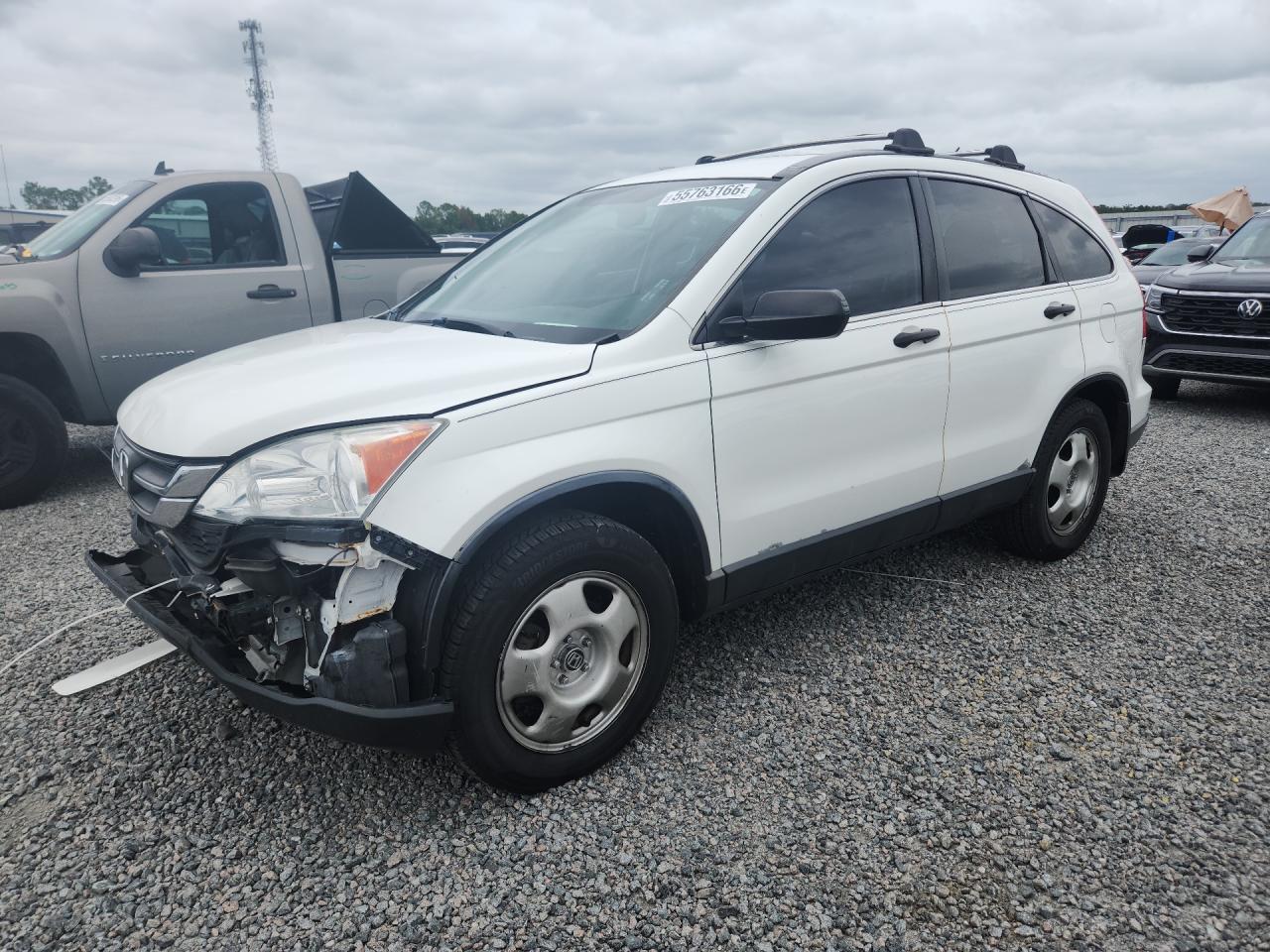 2011 Honda Cr-v Lx White vin: 3CZRE3H39BG705736
