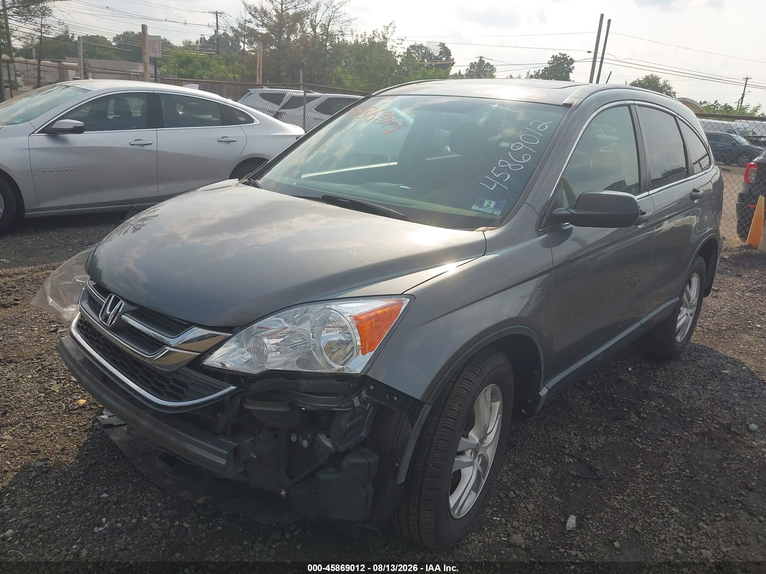 2010 Honda Cr-v Ex Gray vin: 3CZRE3H52AG701401