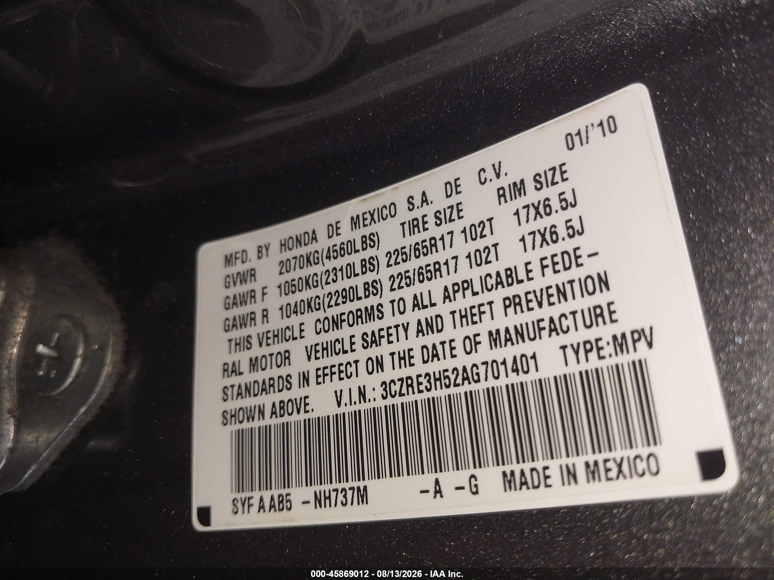2010 Honda Cr-v Ex Gray vin: 3CZRE3H52AG701401