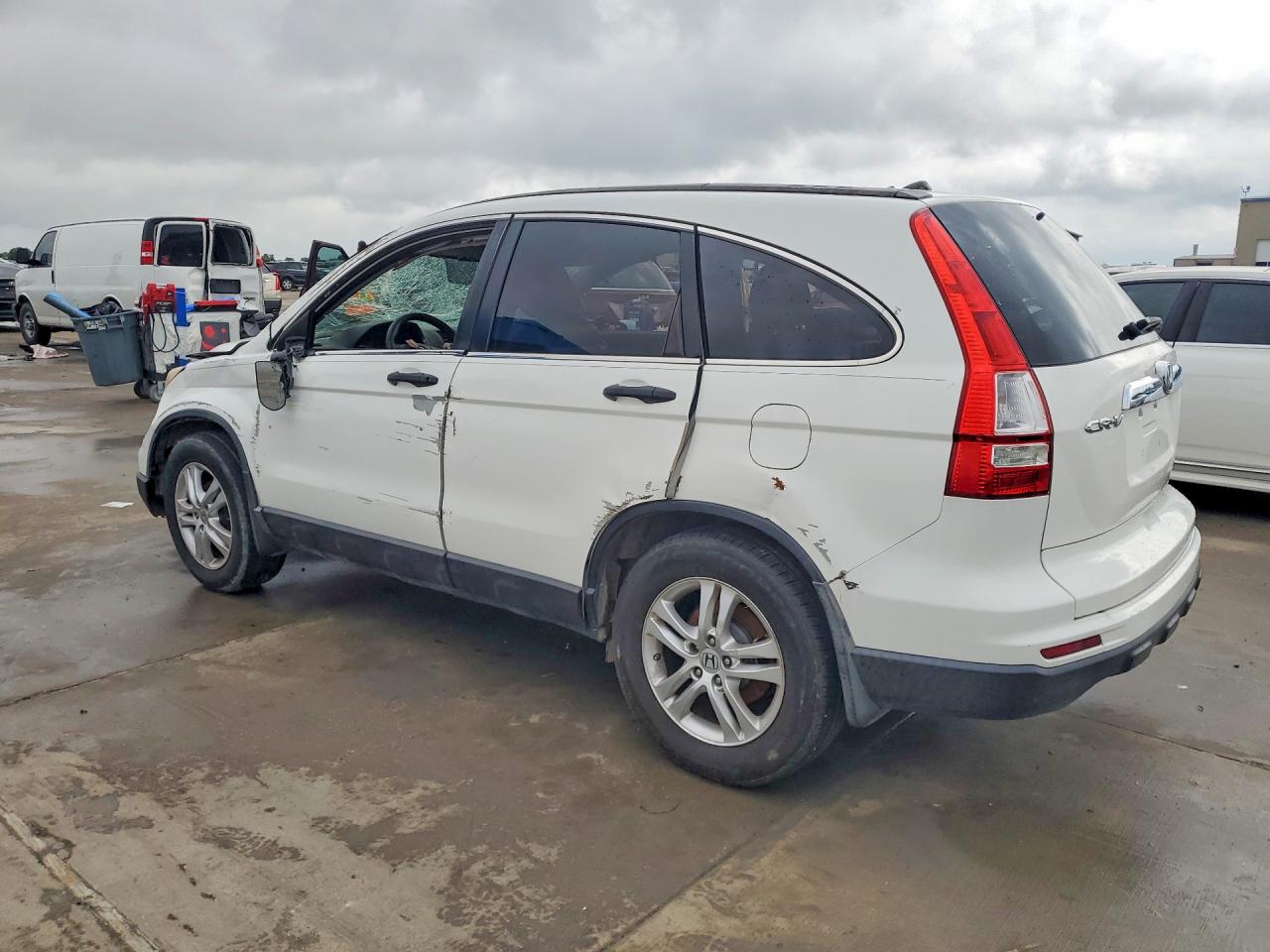 2010 Honda Cr-v Ex White vin: 3CZRE3H57AG701085
