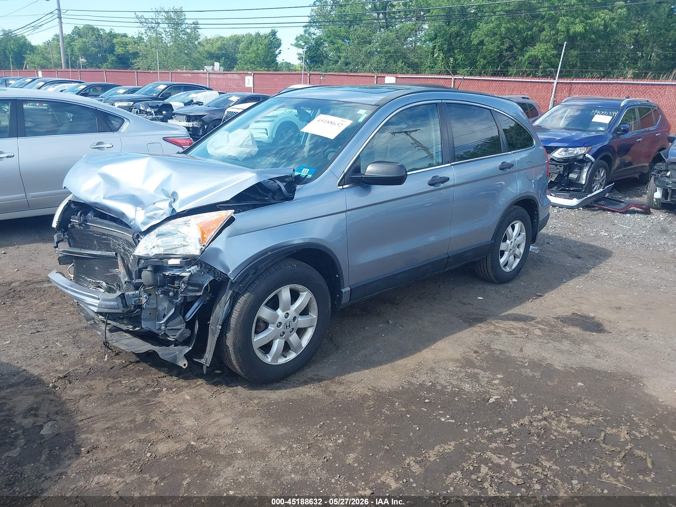 2009 Honda Cr-v Ex Light Blue vin: 3CZRE48519G702573