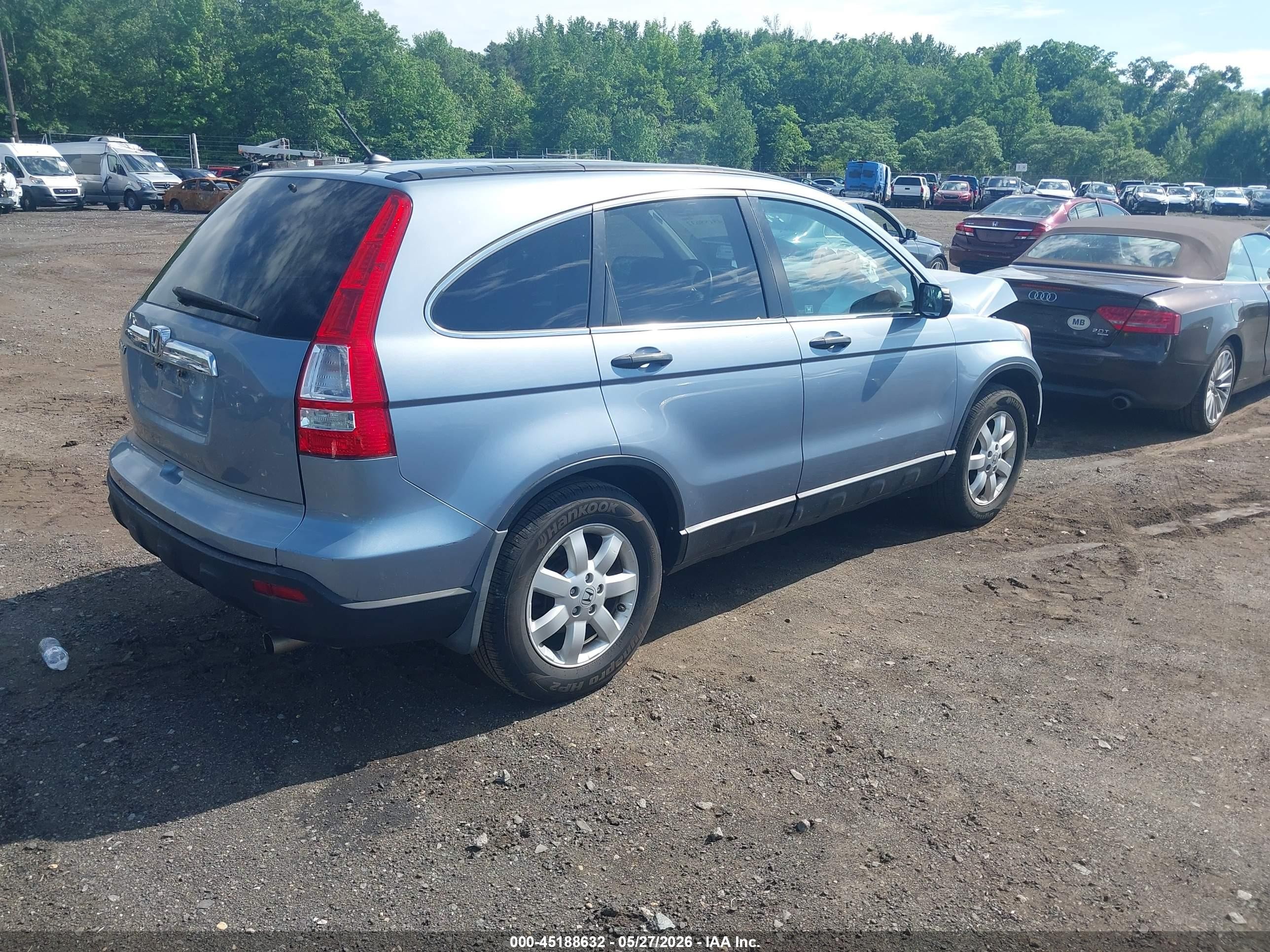 2009 Honda Cr-v Ex Light Blue vin: 3CZRE48519G702573