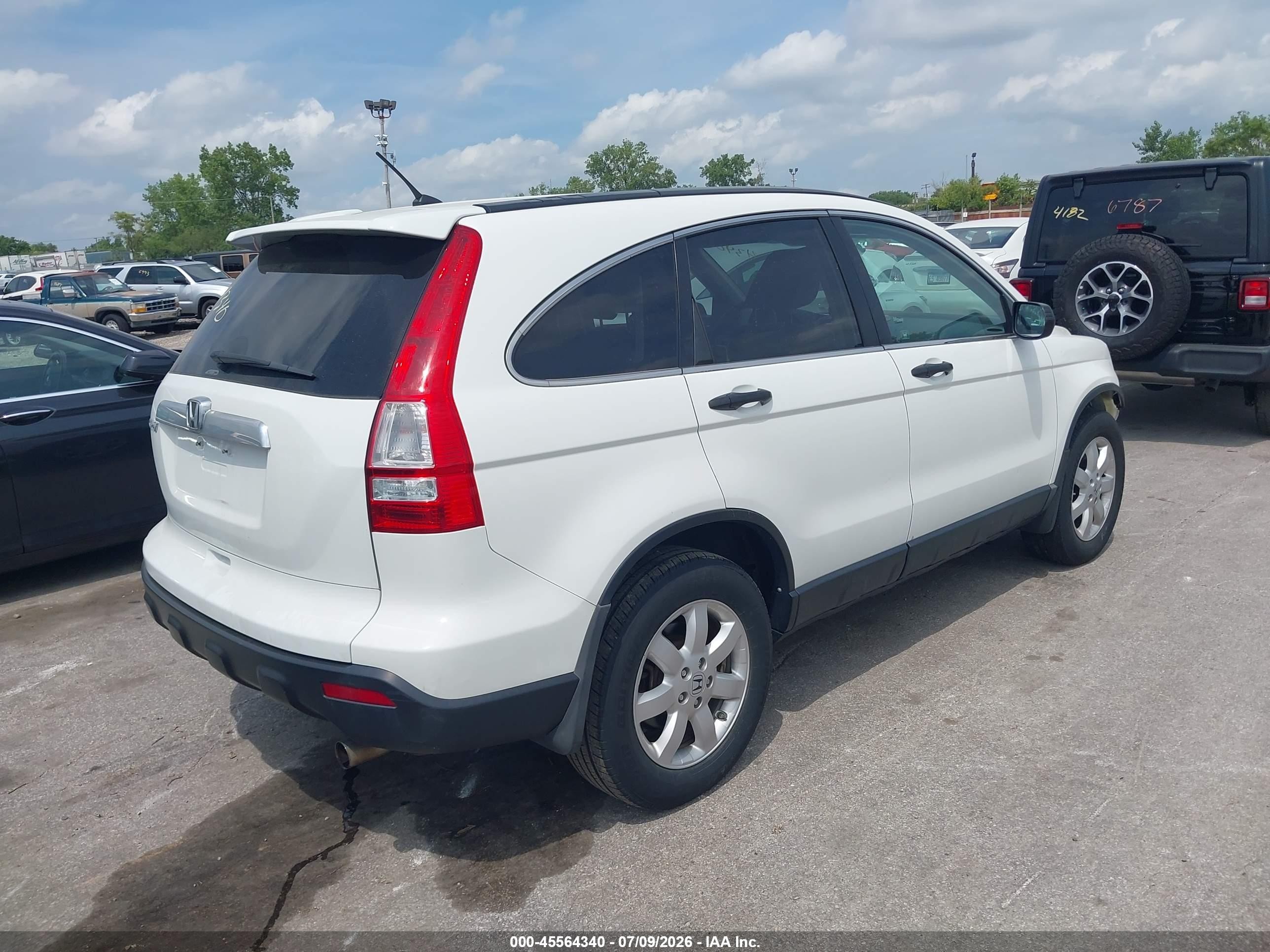2009 Honda Cr-v Ex White vin: 3CZRE48529G700234