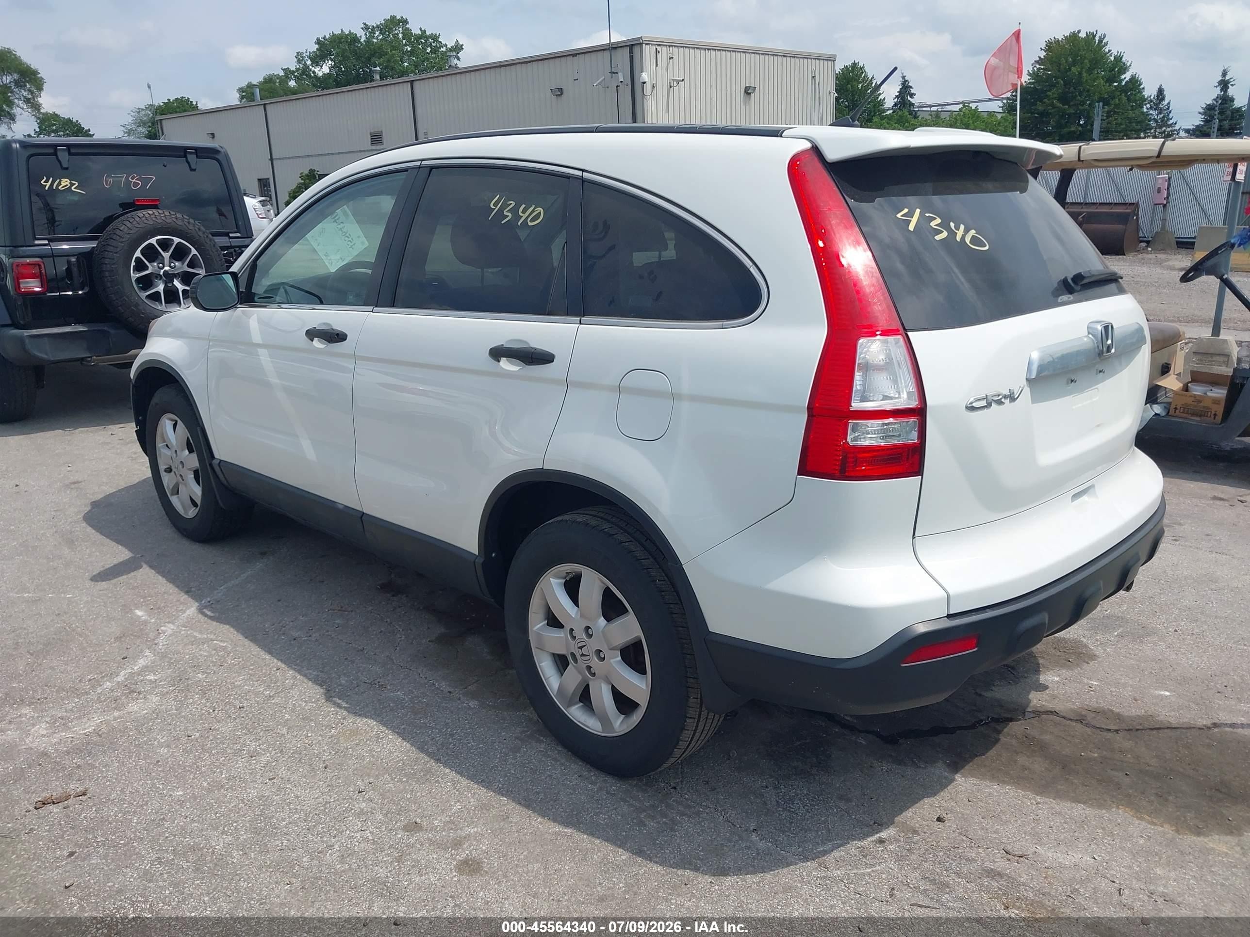 2009 Honda Cr-v Ex White vin: 3CZRE48529G700234