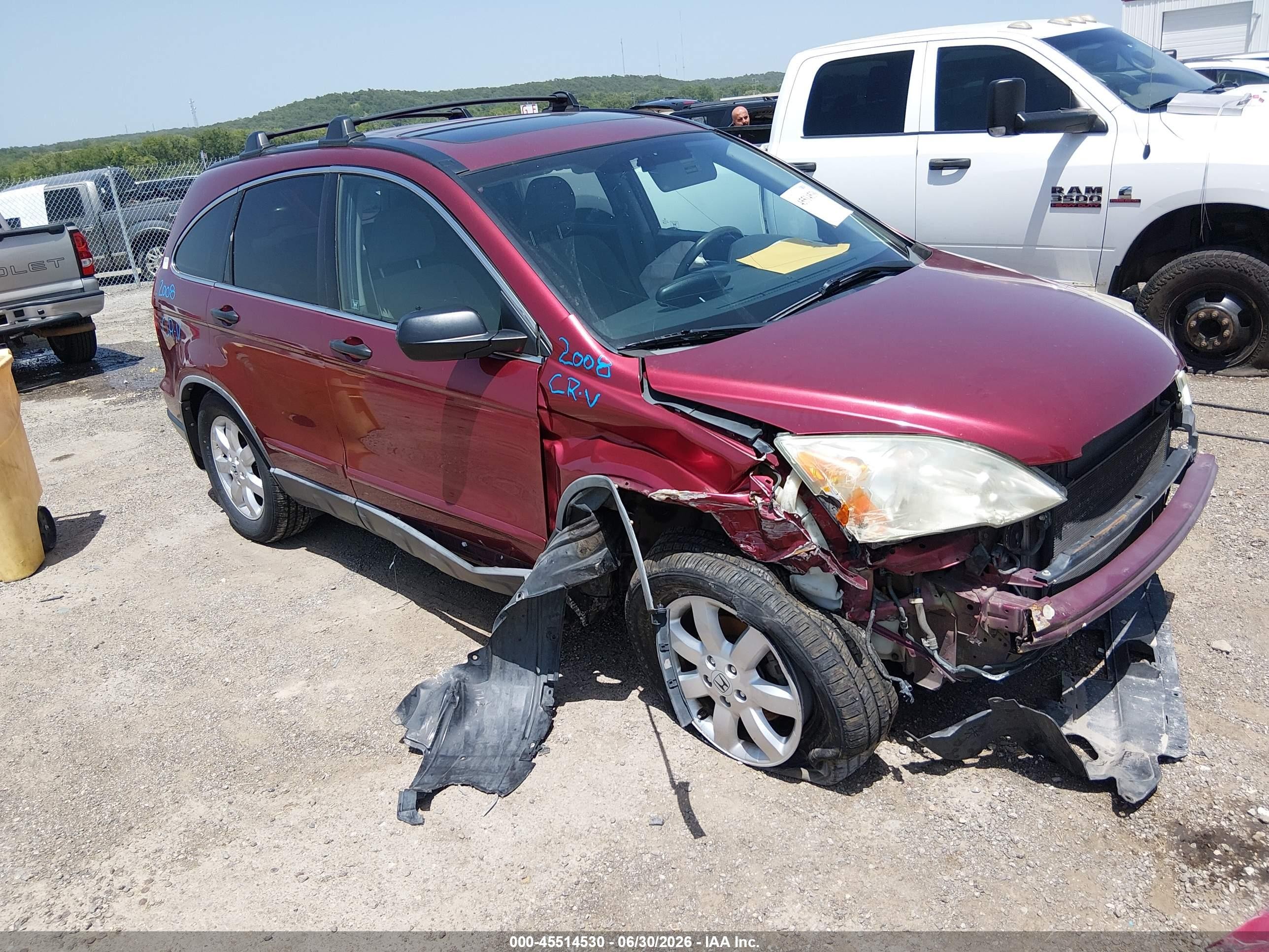 2008 Honda Cr-v Ex Red vin: 3CZRE48548G701464
