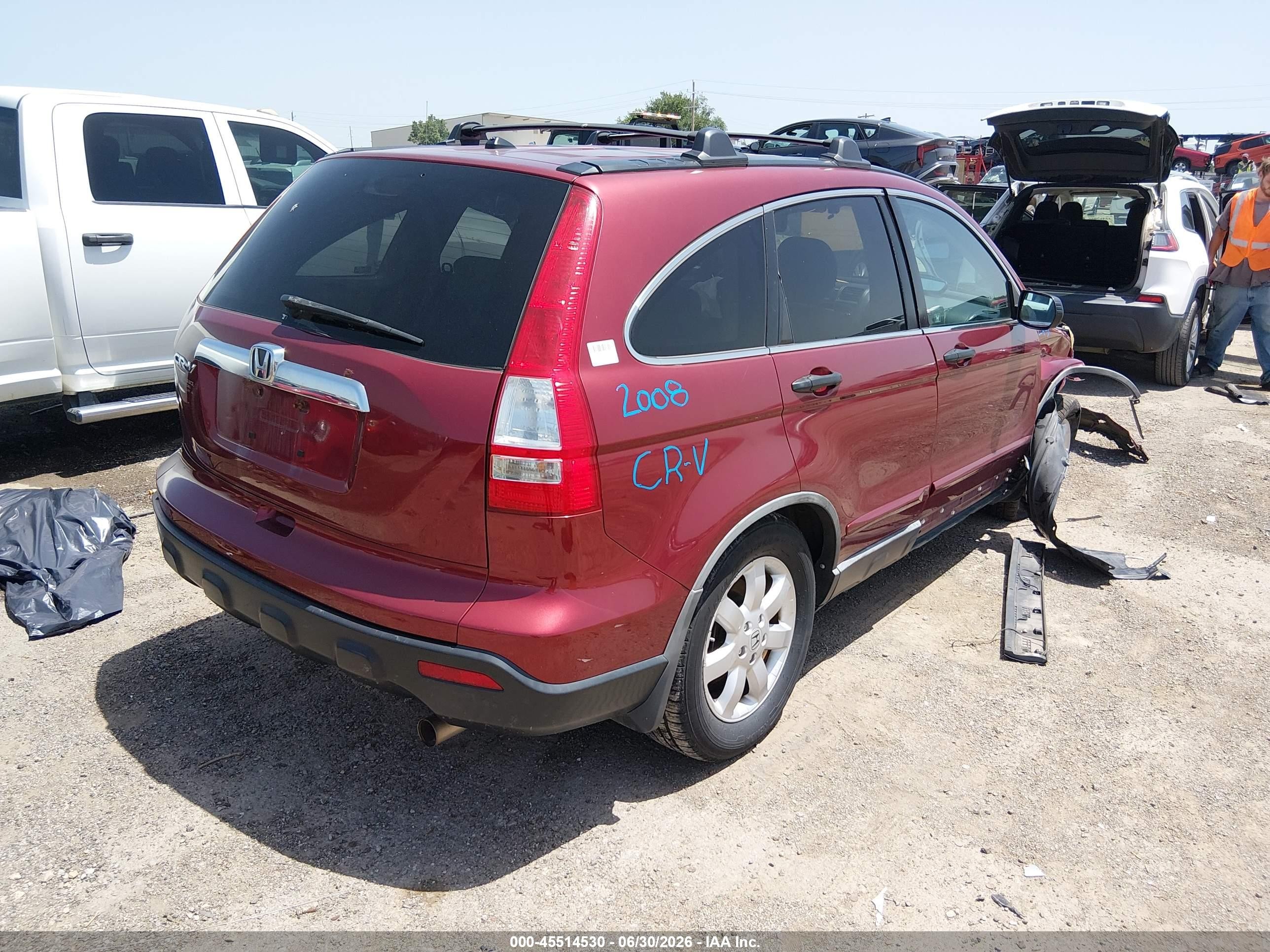 2008 Honda Cr-v Ex Red vin: 3CZRE48548G701464