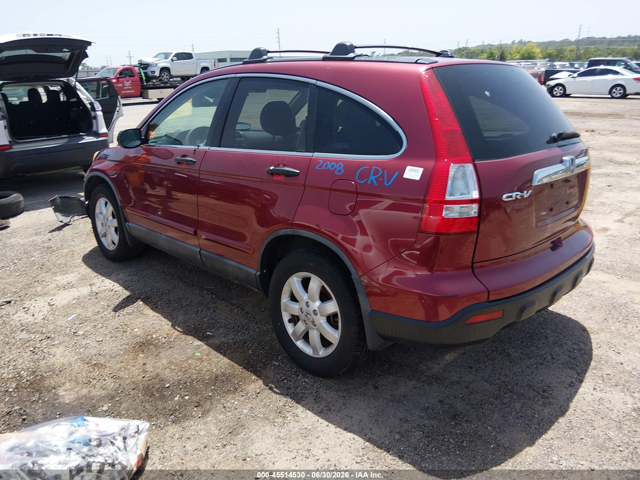 2008 Honda Cr-v Ex Red vin: 3CZRE48548G701464