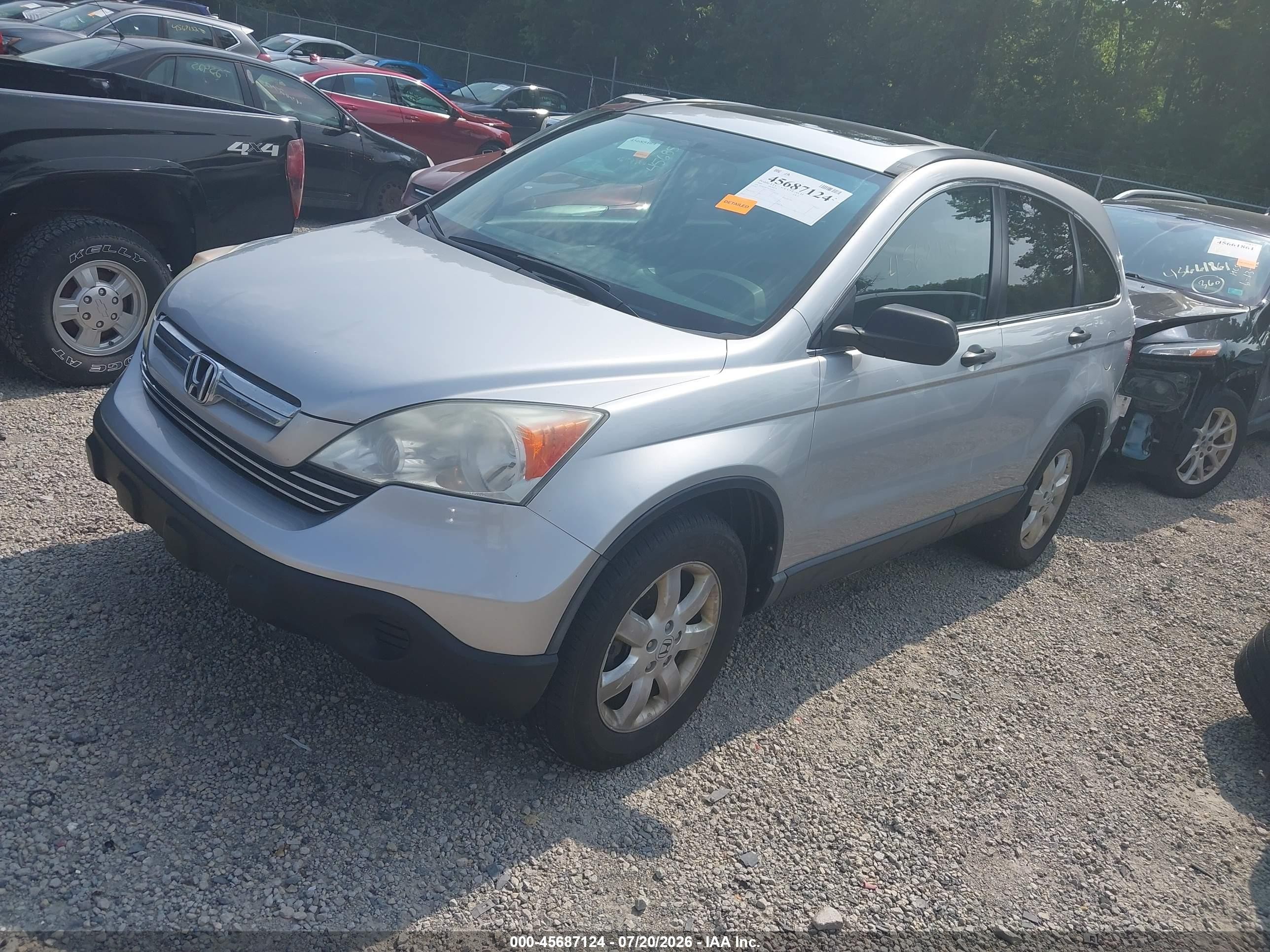 2009 Honda Cr-v Ex Silver vin: 3CZRE48559G705055