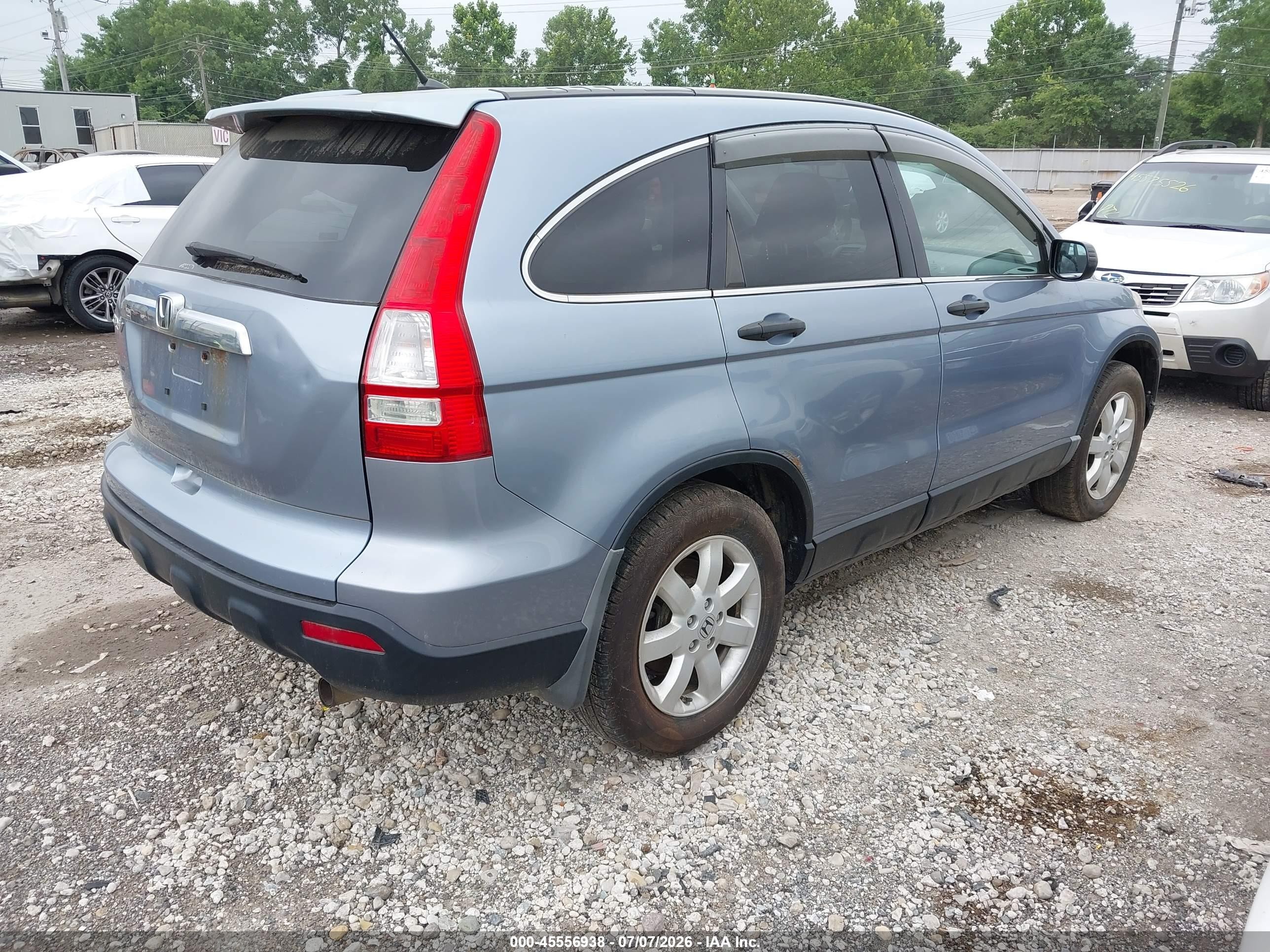 2009 Honda Cr-v Ex Blue vin: 3CZRE48599G702448