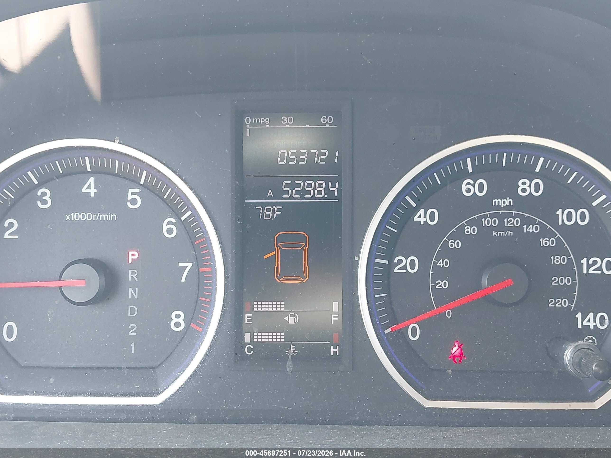 2009 Honda Cr-v Ex Light Blue vin: 3CZRE48599G705852