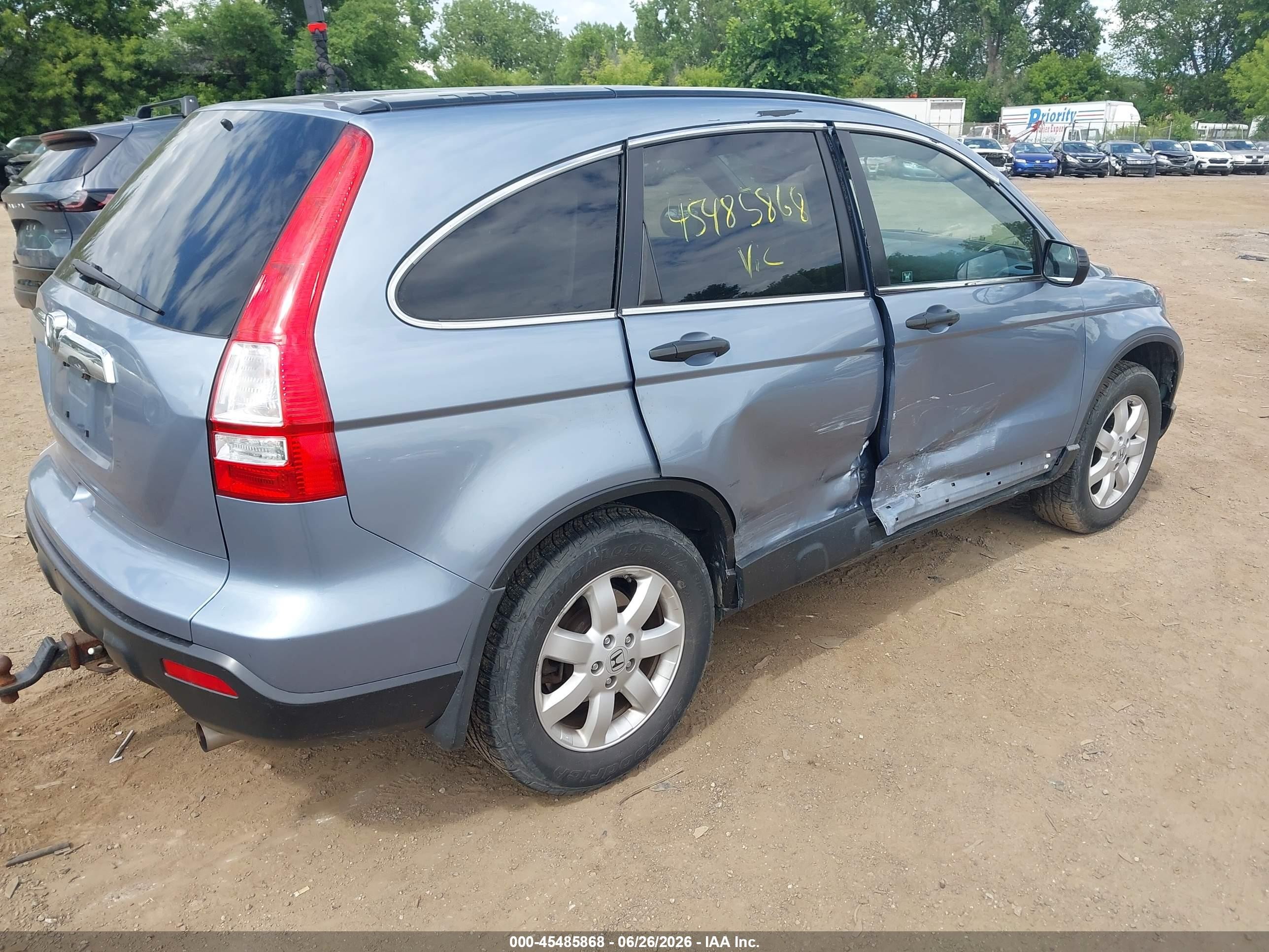 2009 Honda Cr-v Ex Light Blue vin: 3CZRE485X9G700434