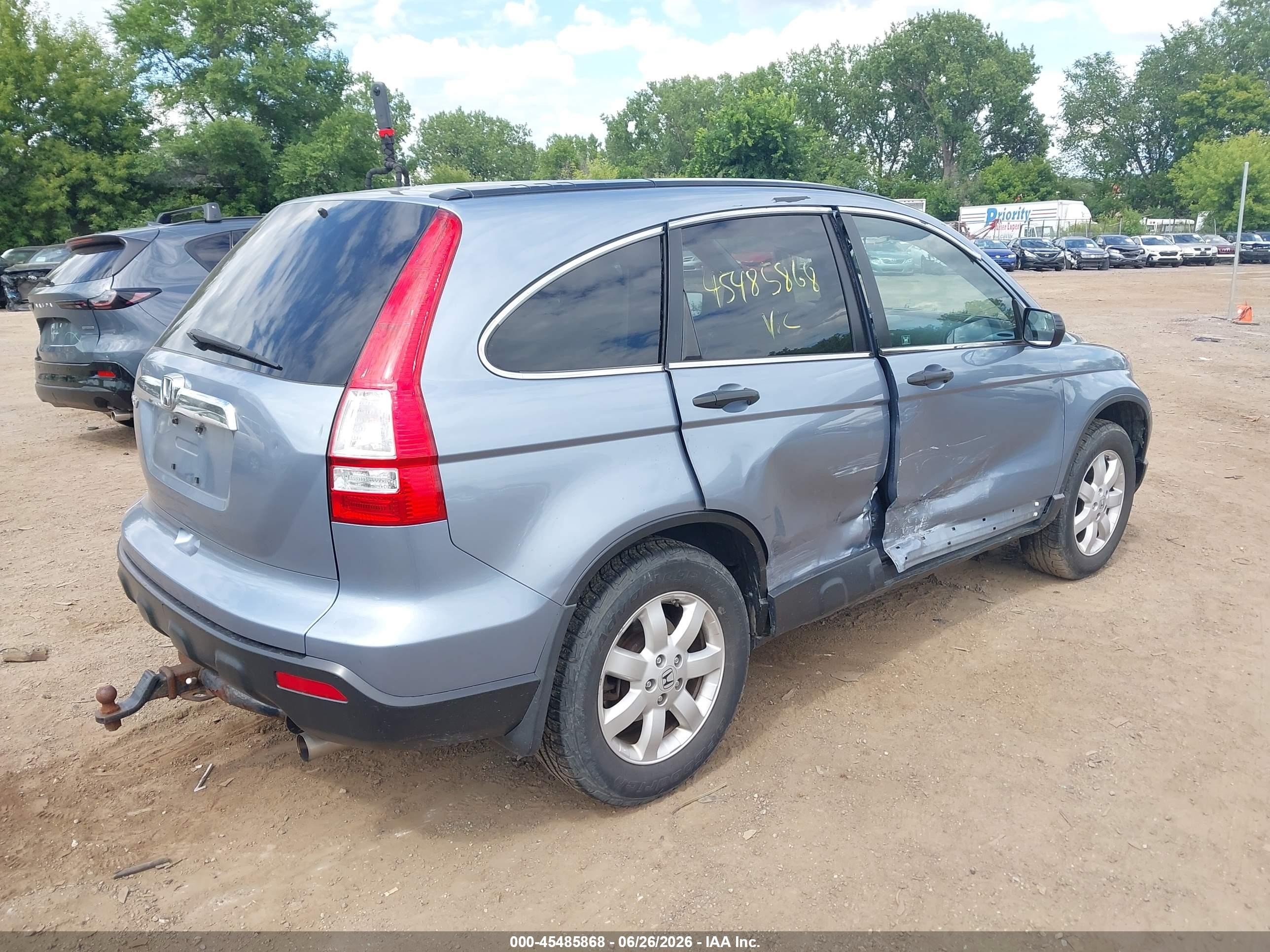 2009 Honda Cr-v Ex Light Blue vin: 3CZRE485X9G700434