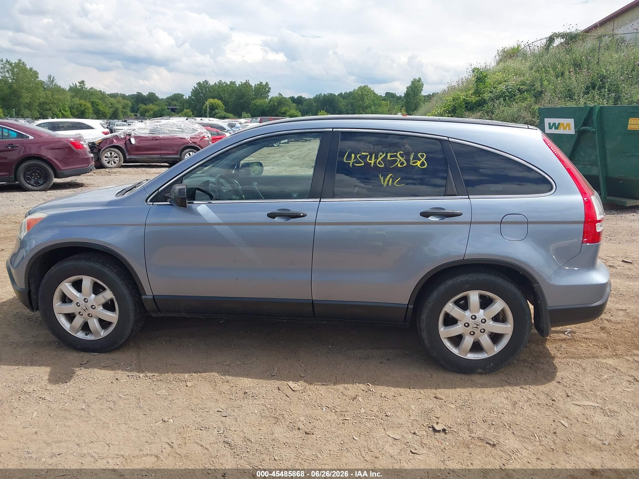 2009 Honda Cr-v Ex Light Blue vin: 3CZRE485X9G700434
