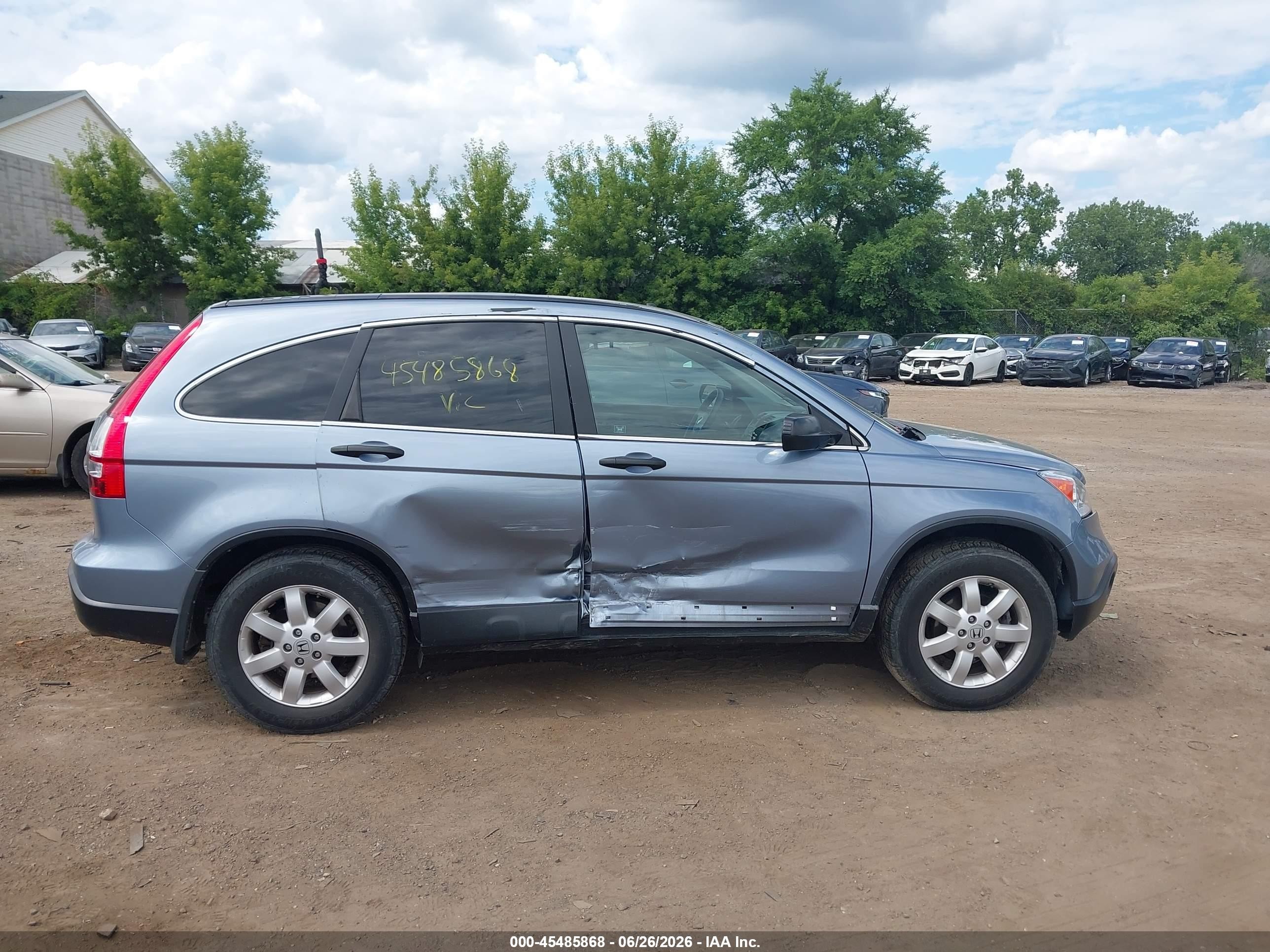 2009 Honda Cr-v Ex Light Blue vin: 3CZRE485X9G700434