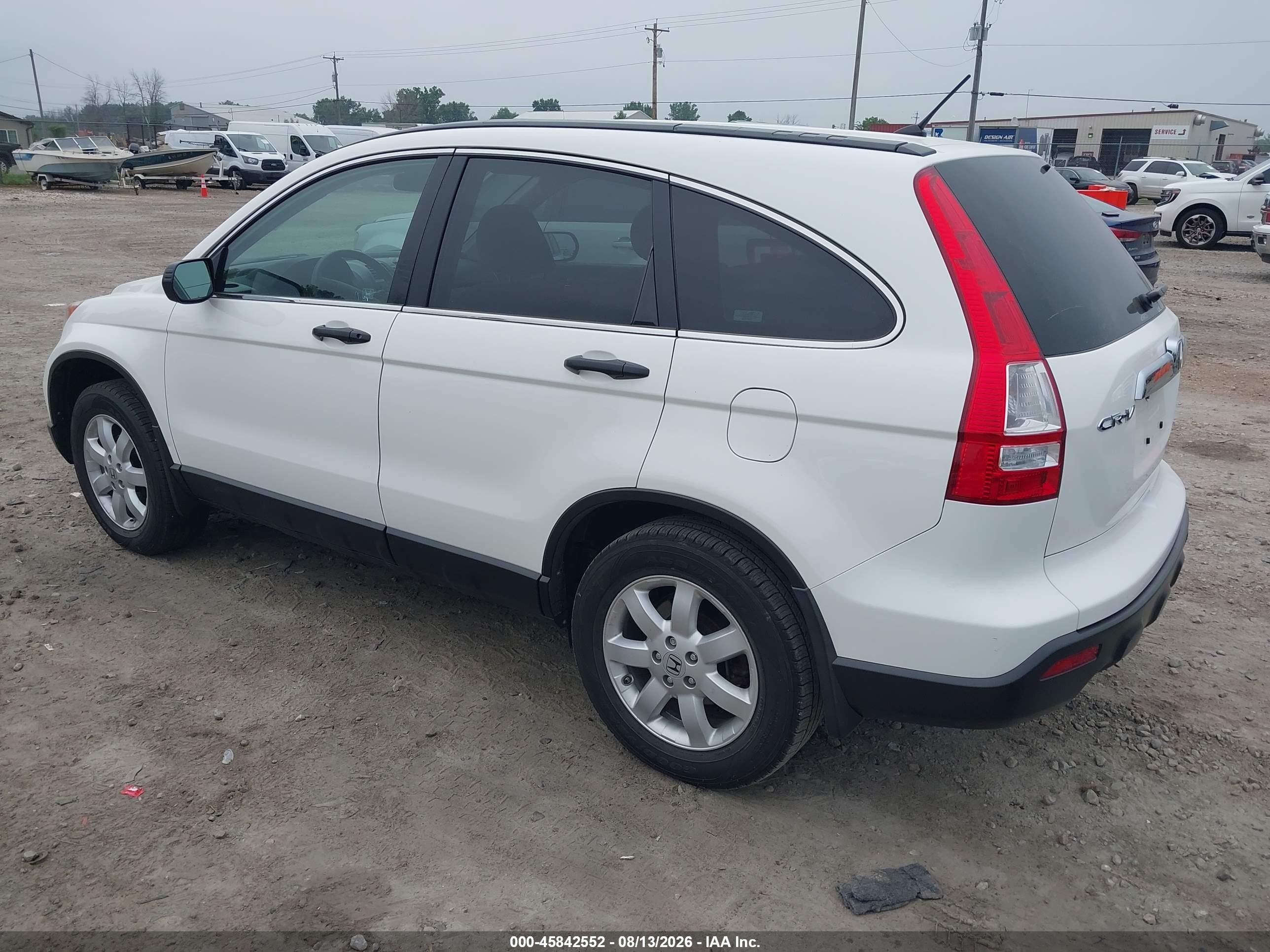 2009 Honda Cr-v Ex White vin: 3CZRE485X9G706654