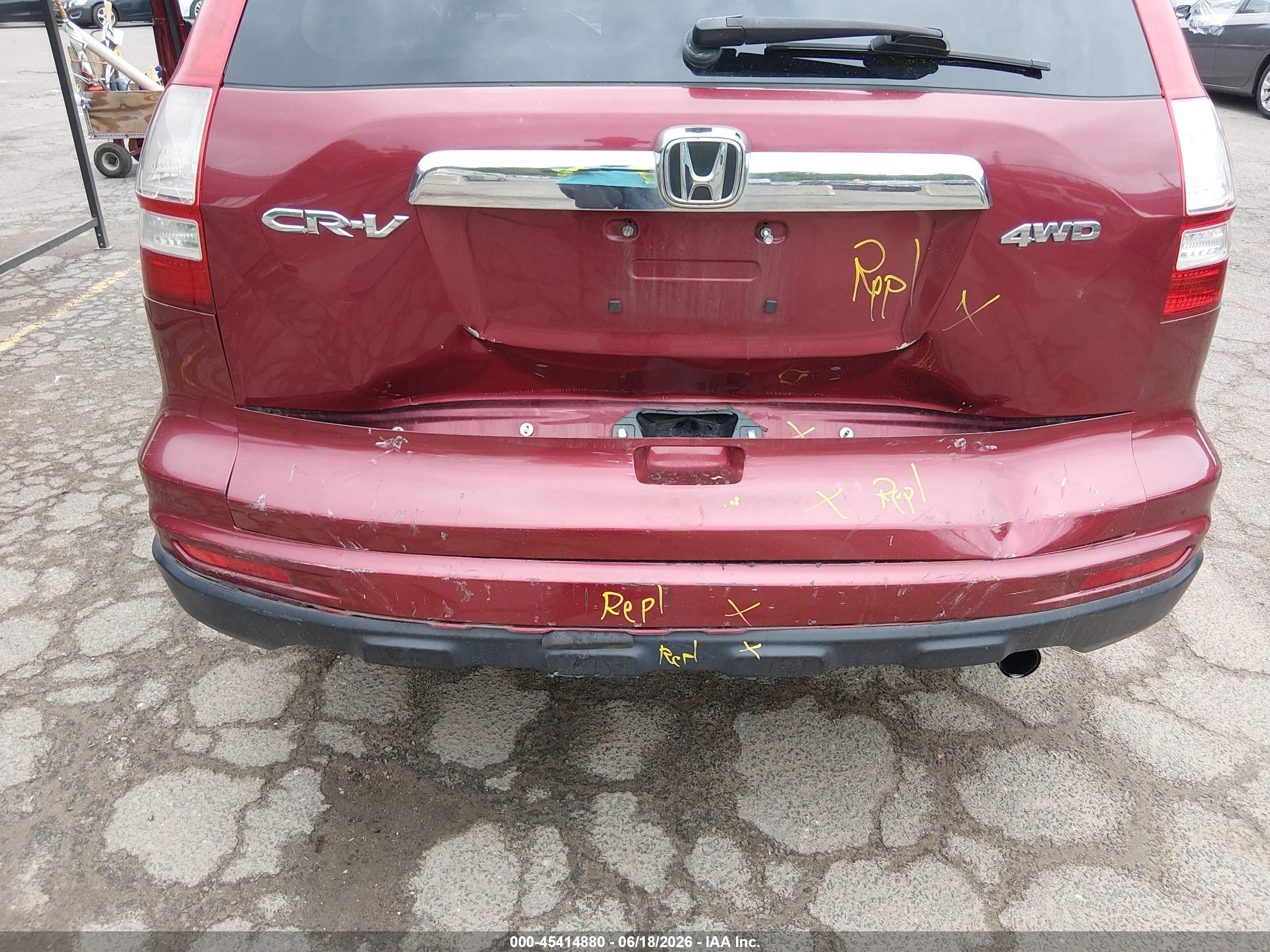 2010 Honda Cr-v Ex Maroon vin: 3CZRE4H51AG704649