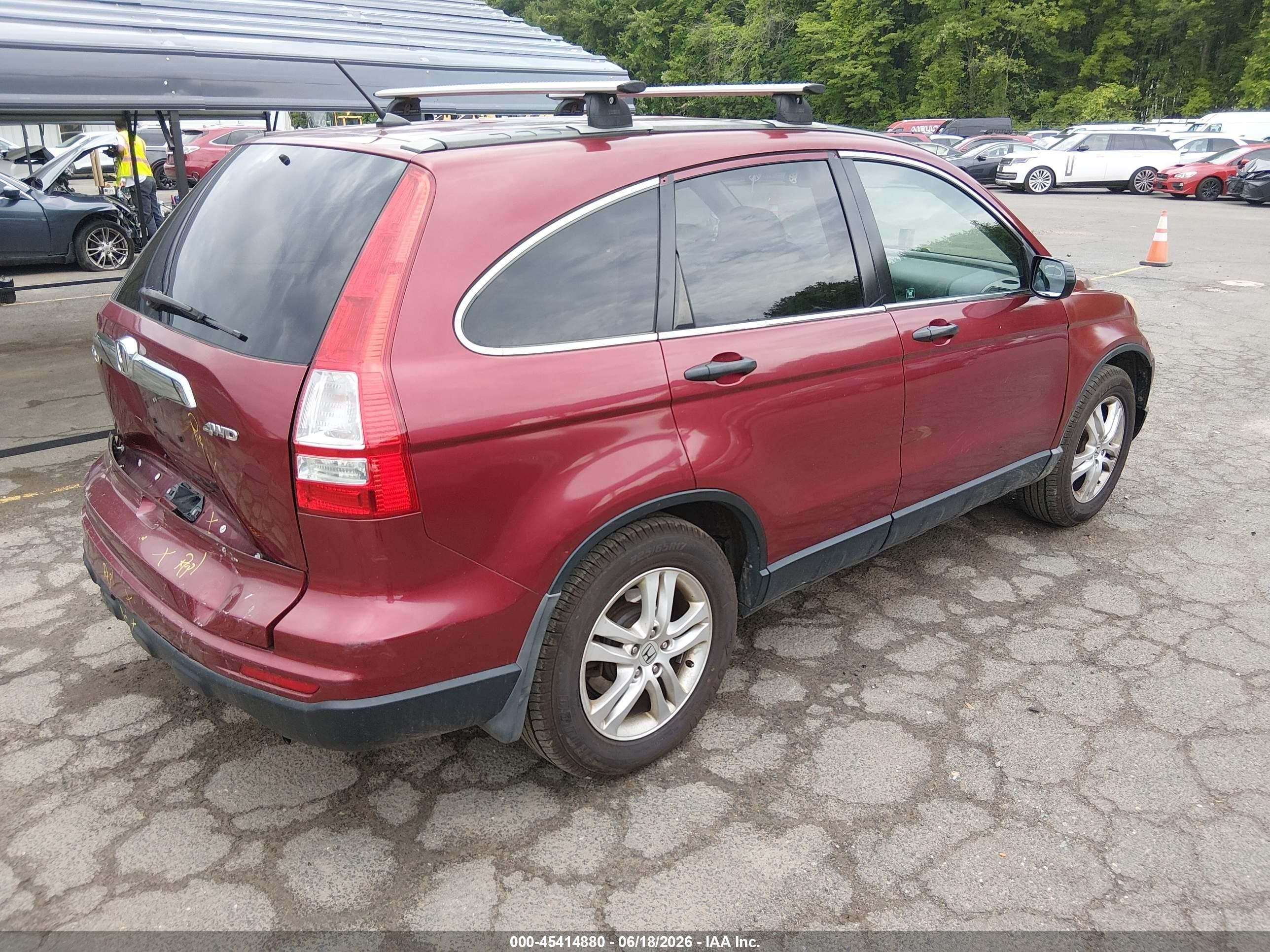2010 Honda Cr-v Ex Maroon vin: 3CZRE4H51AG704649