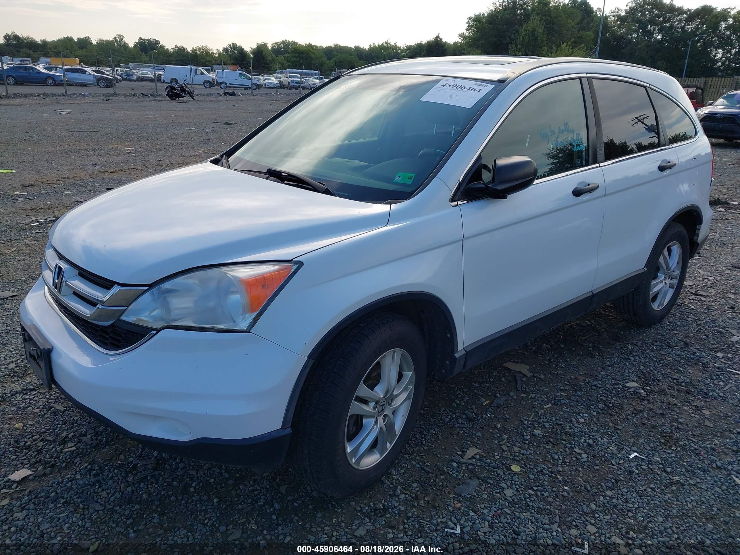 2010 Honda Cr-v Ex White vin: 3CZRE4H51AG707552