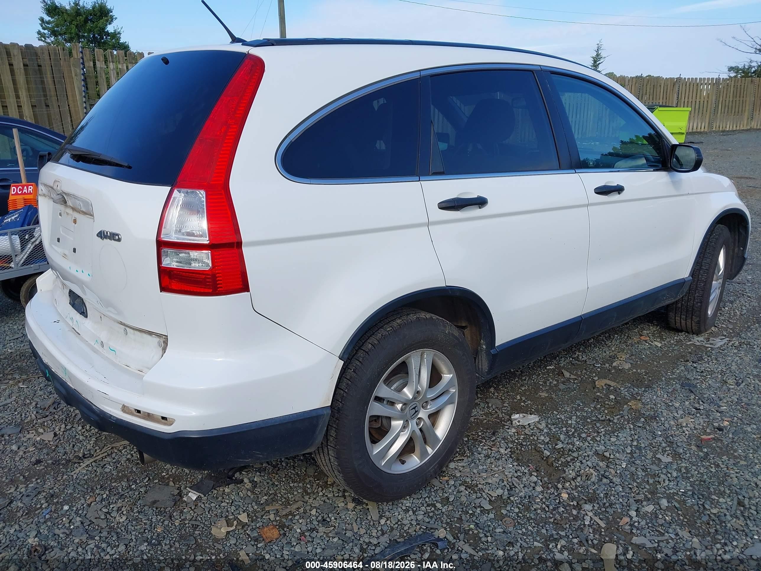 2010 Honda Cr-v Ex White vin: 3CZRE4H51AG707552