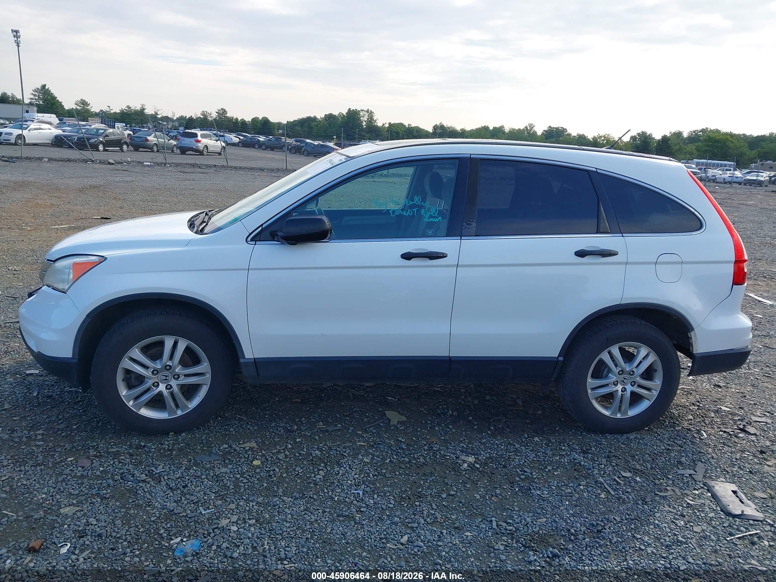 2010 Honda Cr-v Ex White vin: 3CZRE4H51AG707552