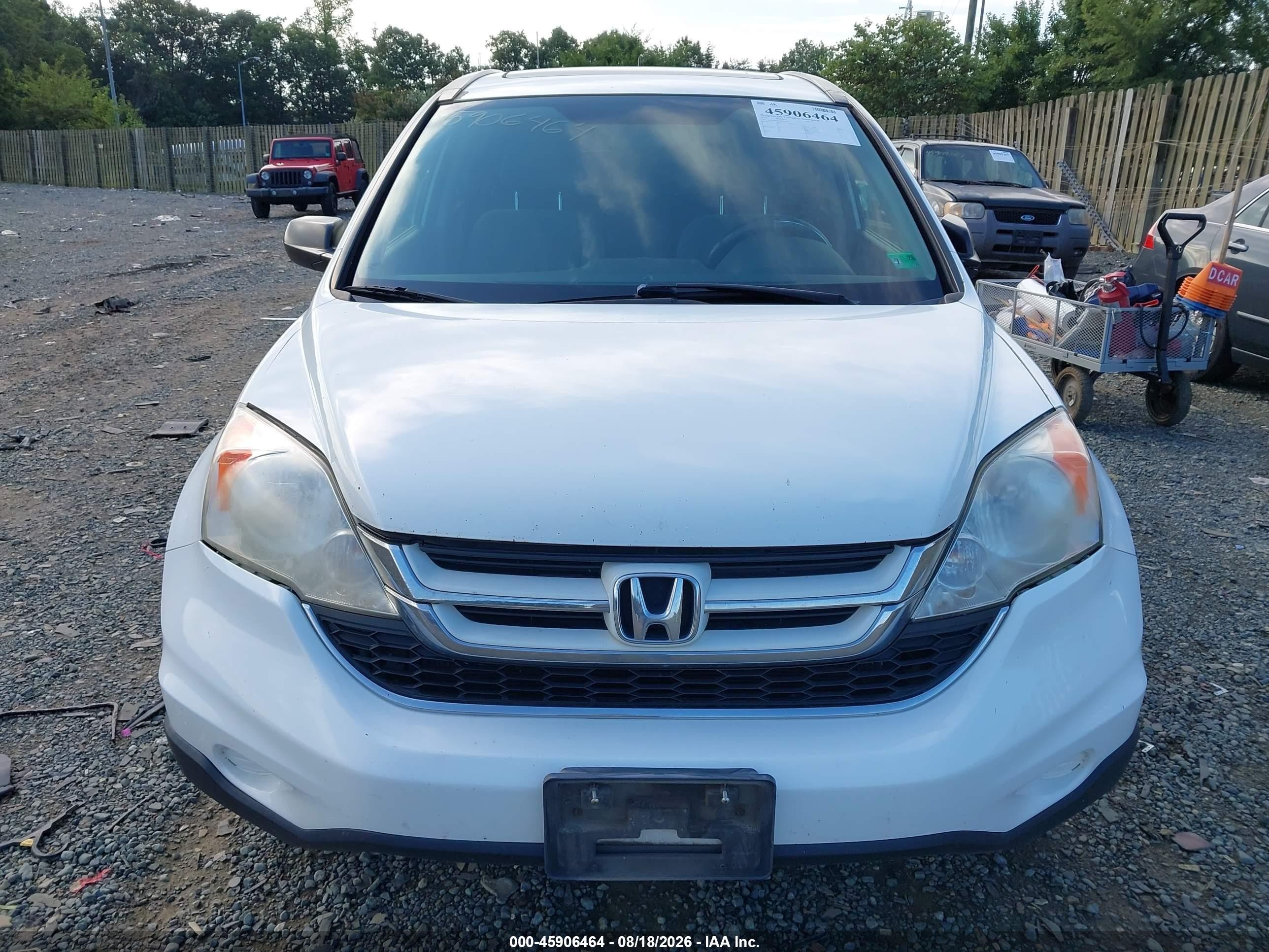2010 Honda Cr-v Ex White vin: 3CZRE4H51AG707552