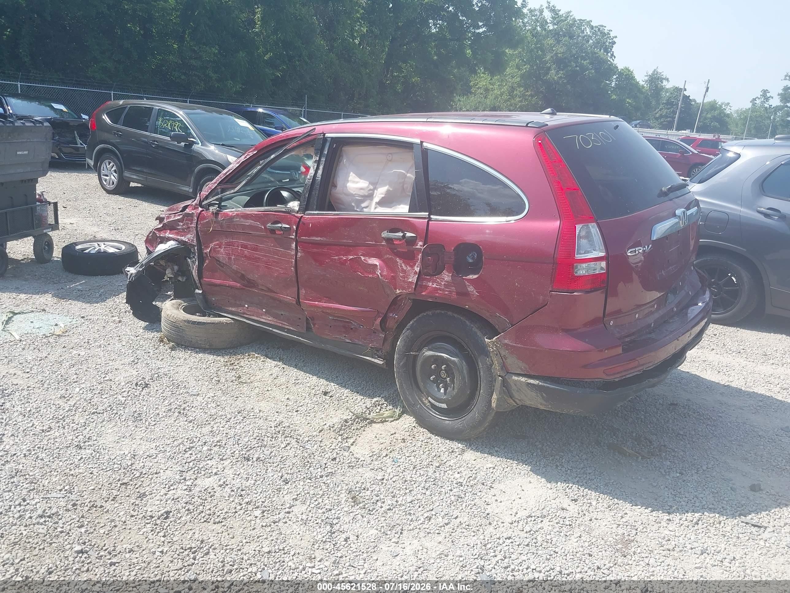 2011 Honda Cr-v Ex Бордовый vin: 3CZRE4H51BG703101