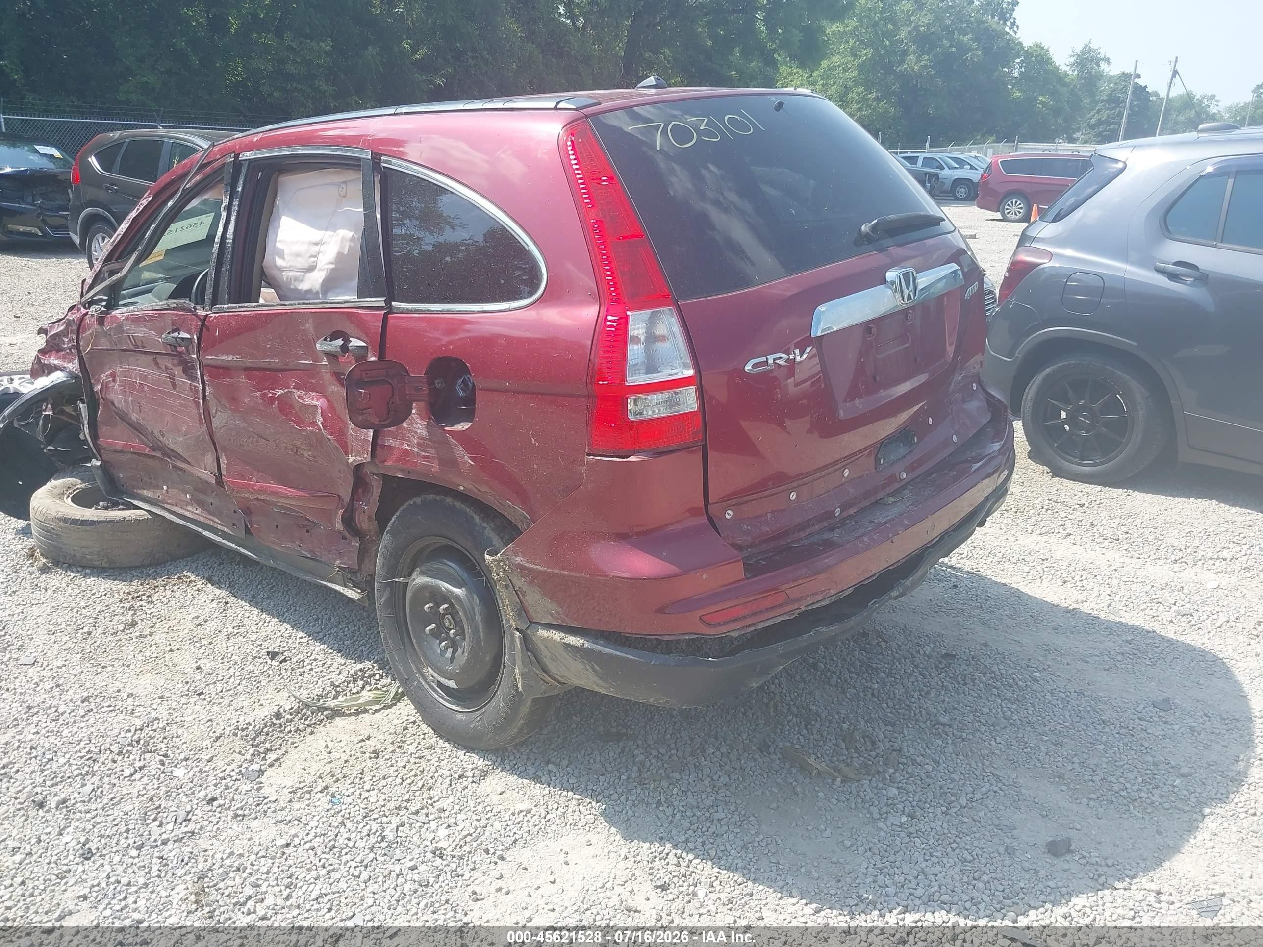 2011 Honda Cr-v Ex Бордовый vin: 3CZRE4H51BG703101