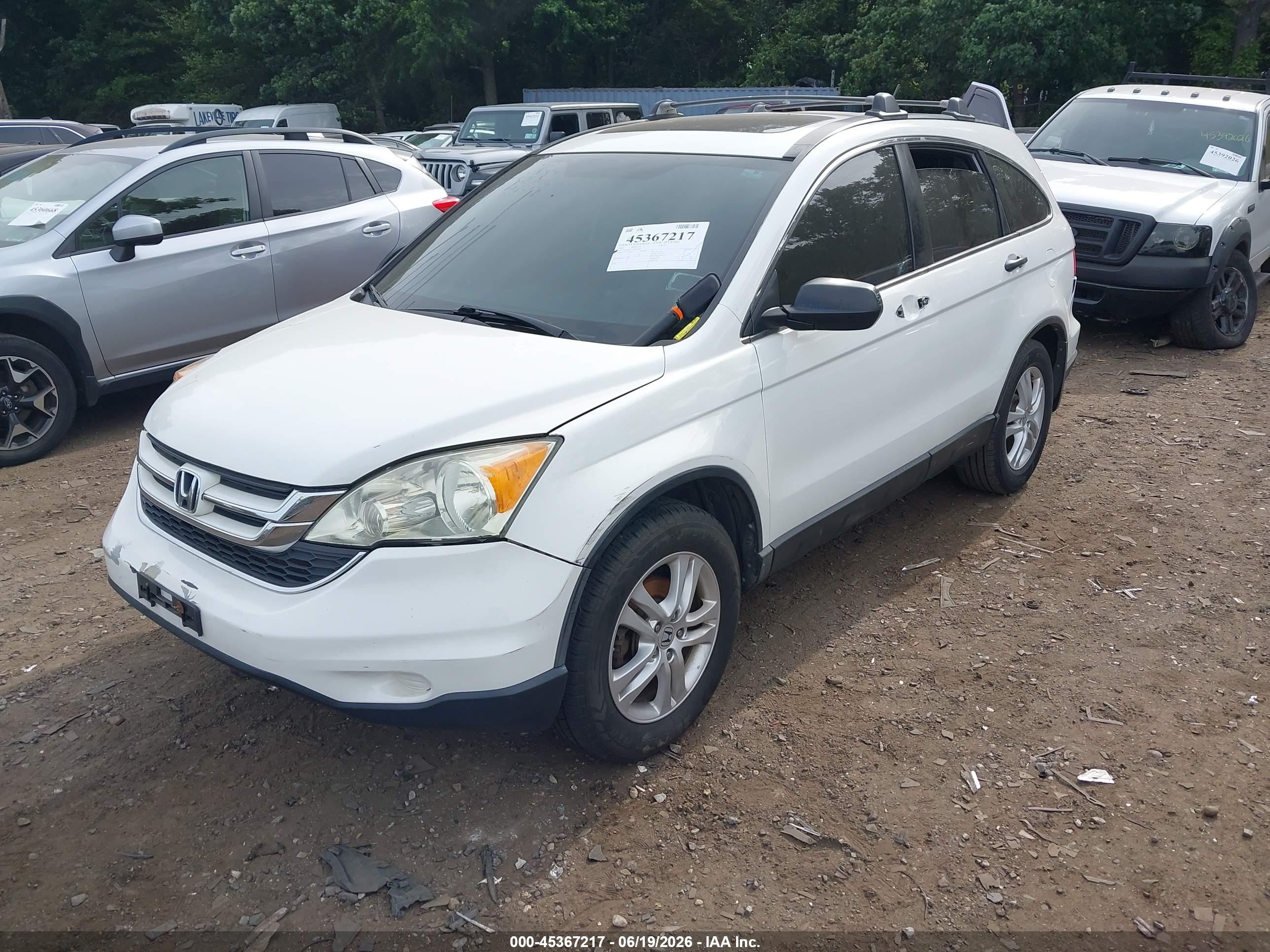 2010 Honda Cr-v Ex Белый vin: 3CZRE4H52AG701629