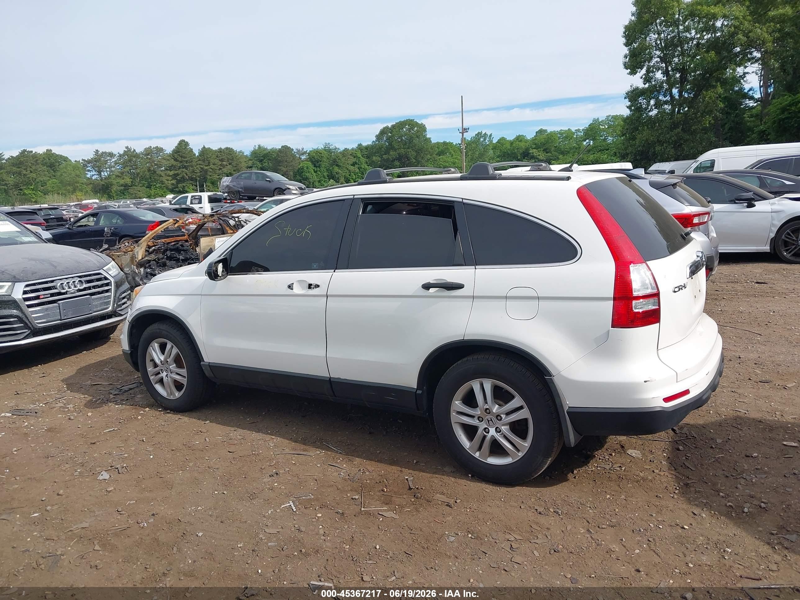 2010 Honda Cr-v Ex Белый vin: 3CZRE4H52AG701629