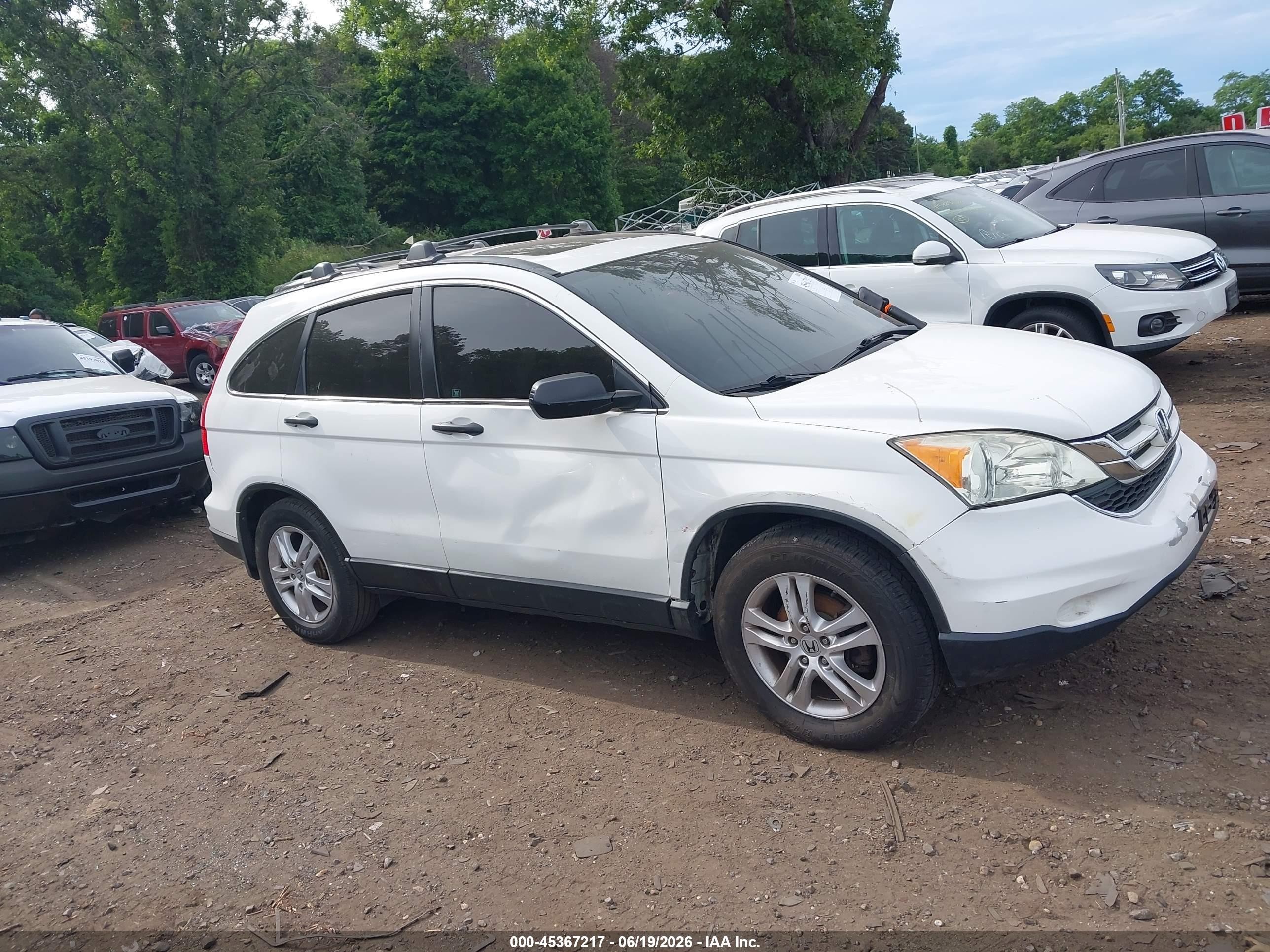 2010 Honda Cr-v Ex Белый vin: 3CZRE4H52AG701629