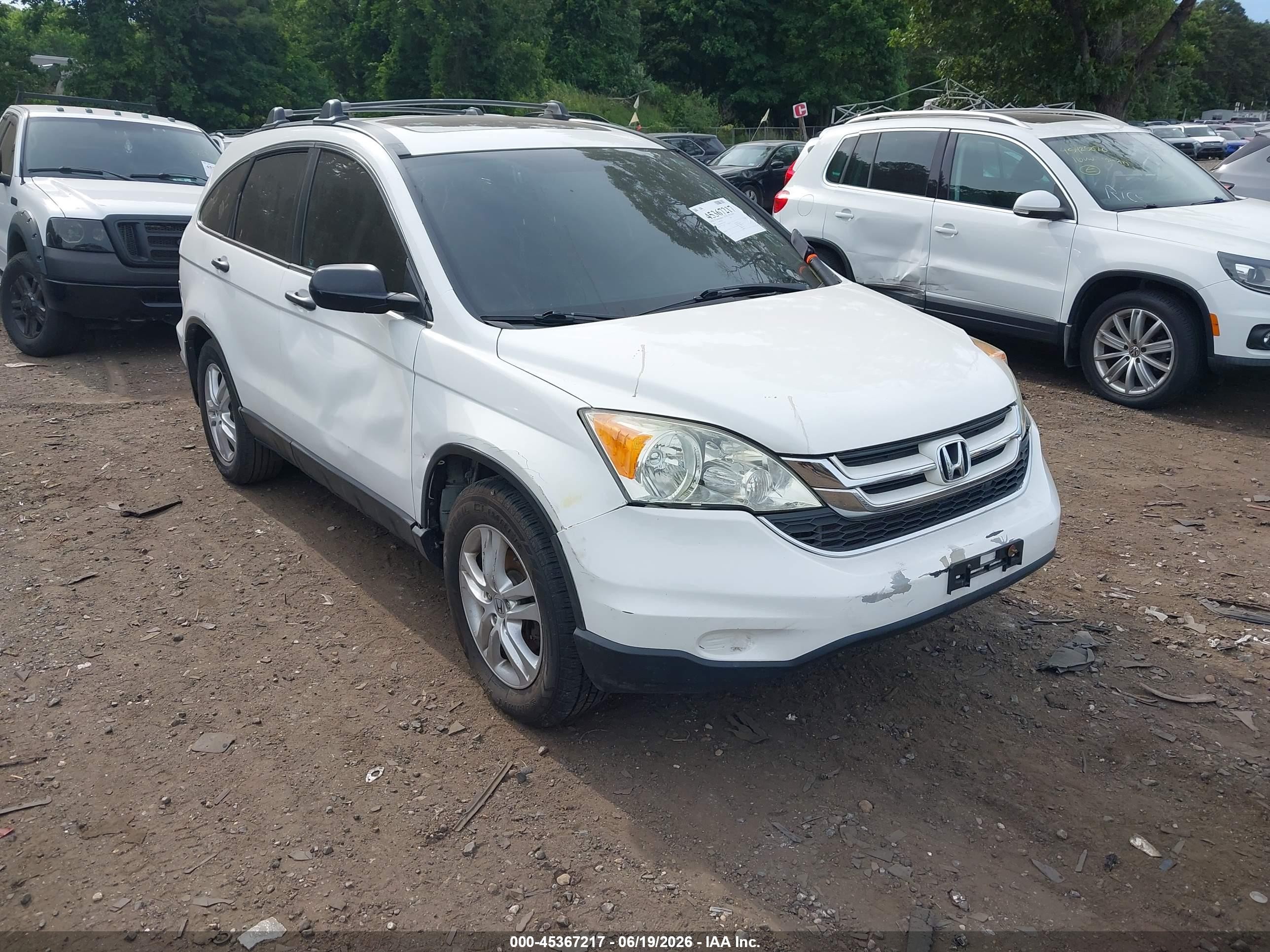 2010 Honda Cr-v Ex Белый vin: 3CZRE4H52AG701629