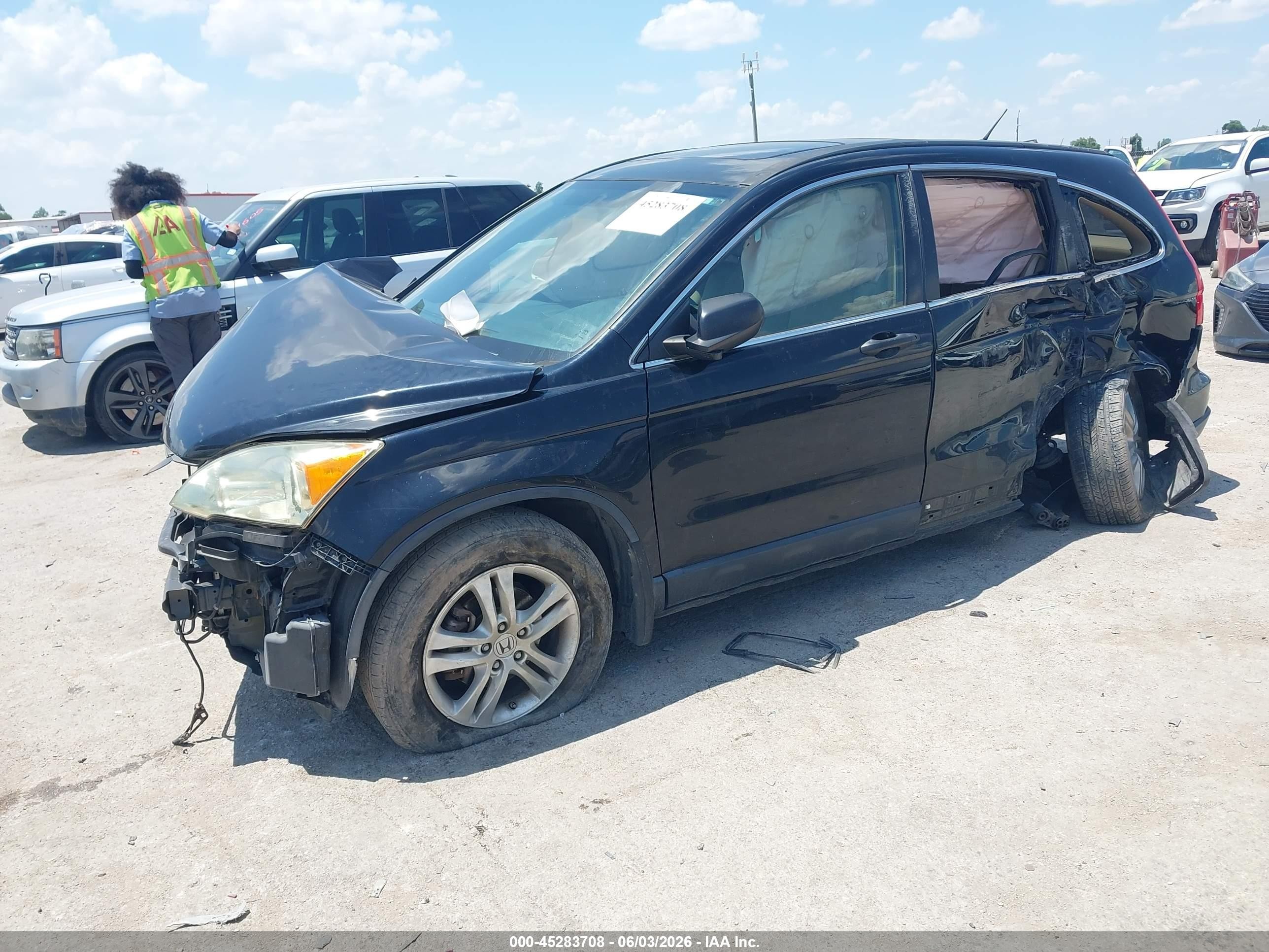 2010 Honda Cr-v Ex Black vin: 3CZRE4H52AG702070