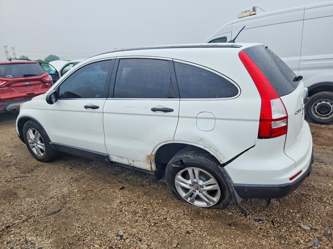 2010 Honda Cr-v Ex White vin: 3CZRE4H52AG704577