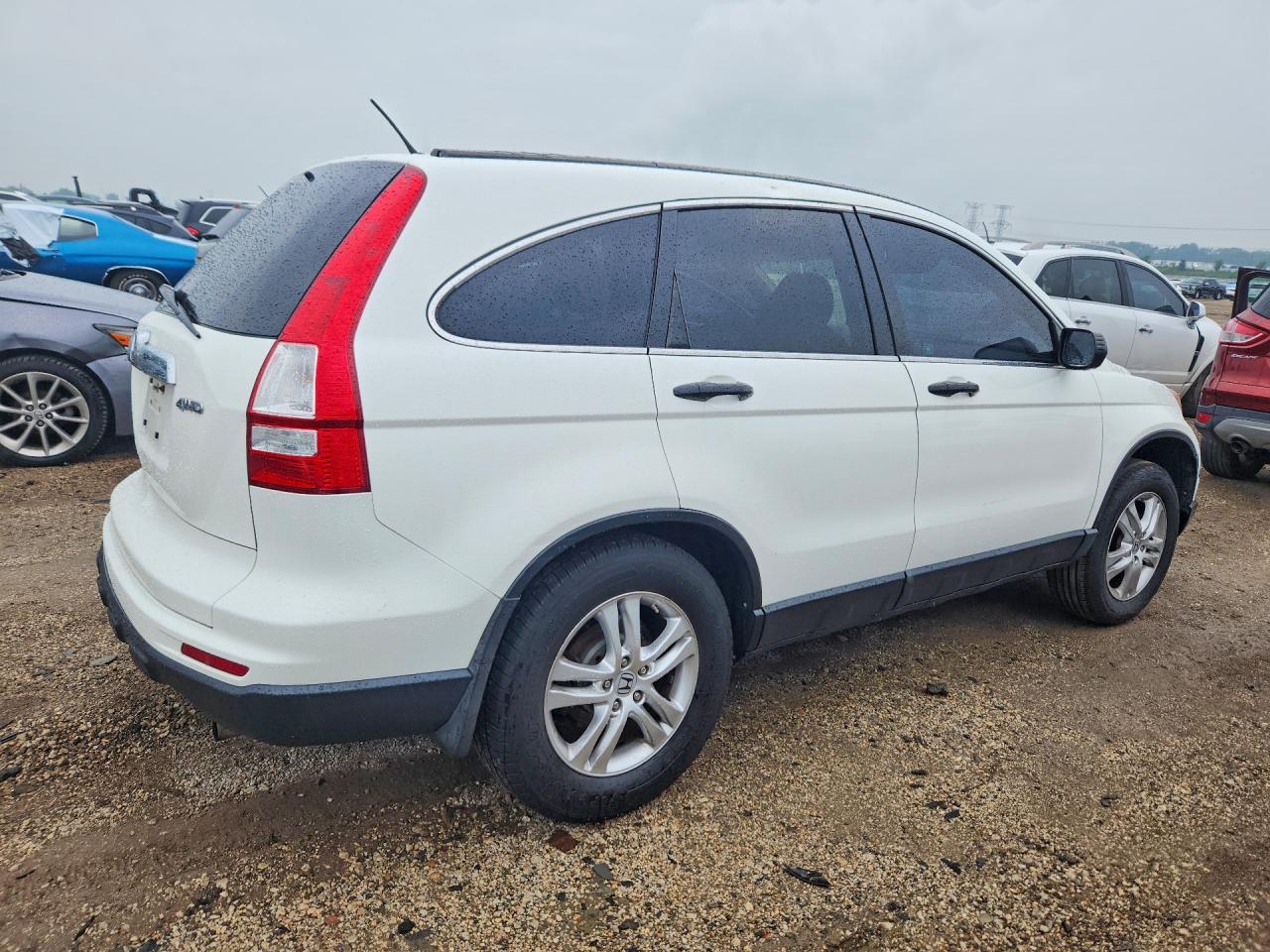 2010 Honda Cr-v Ex White vin: 3CZRE4H52AG704577