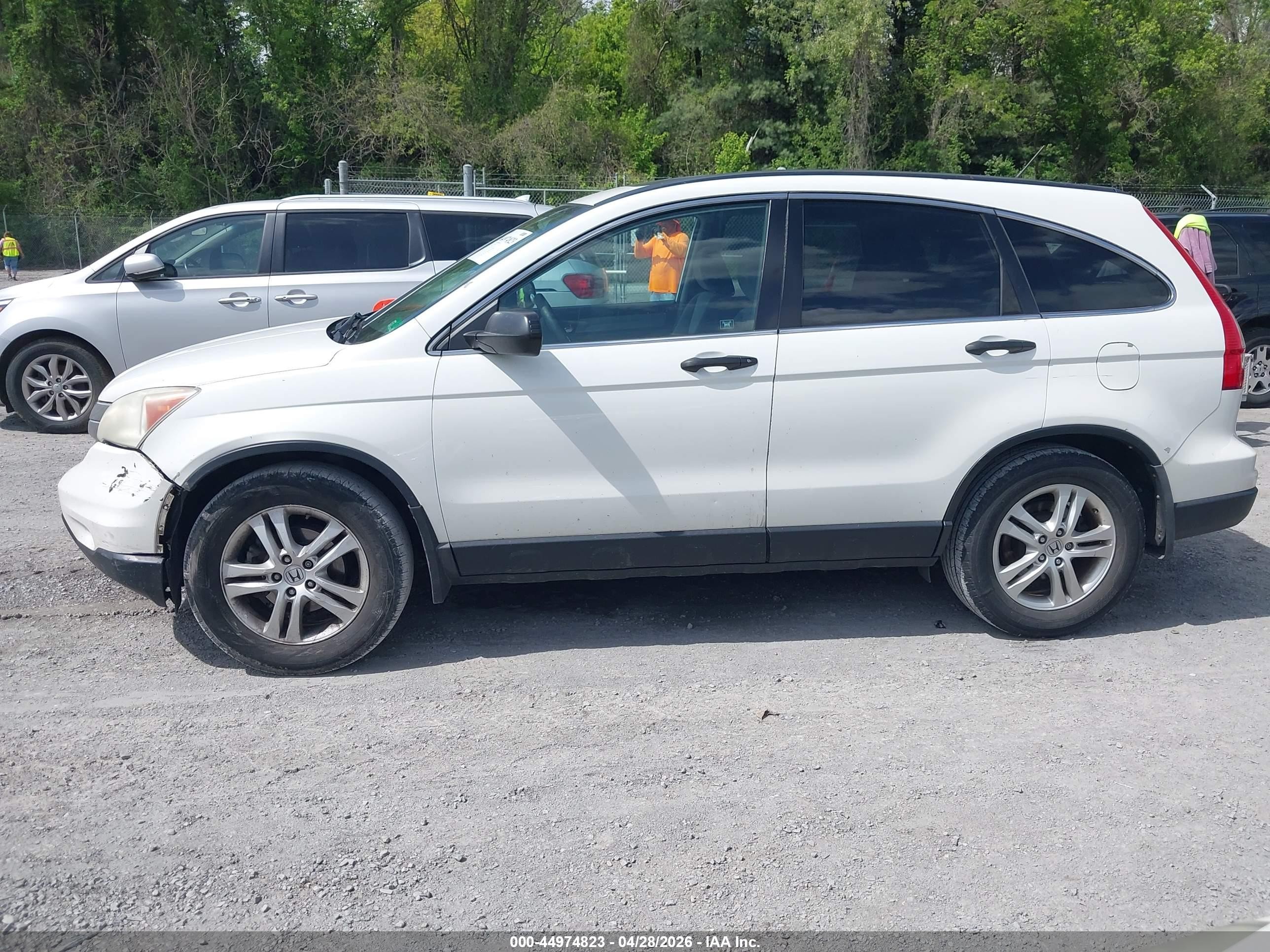 2010 Honda Cr-v Ex White vin: 3CZRE4H54AG700773