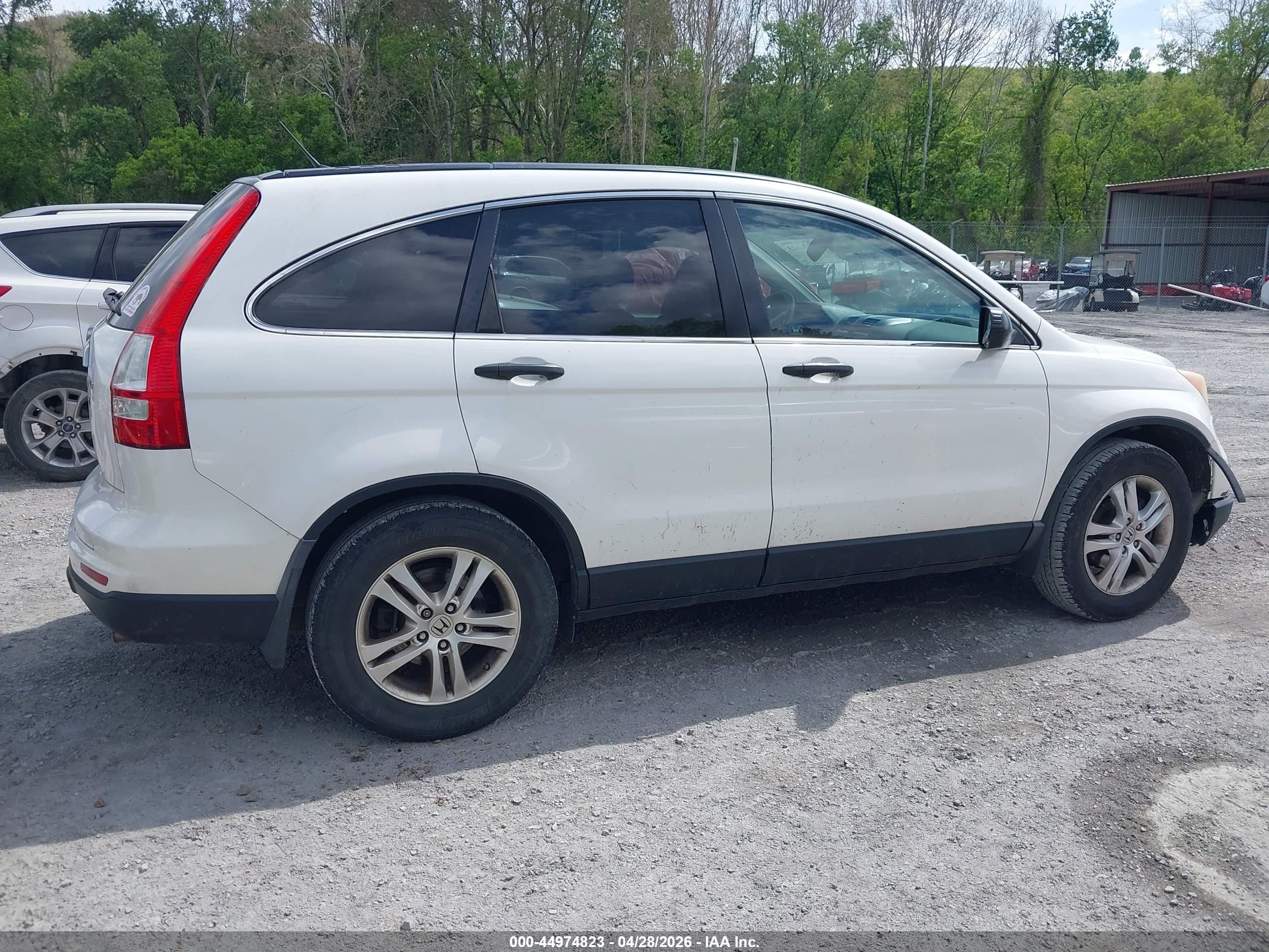 2010 Honda Cr-v Ex White vin: 3CZRE4H54AG700773